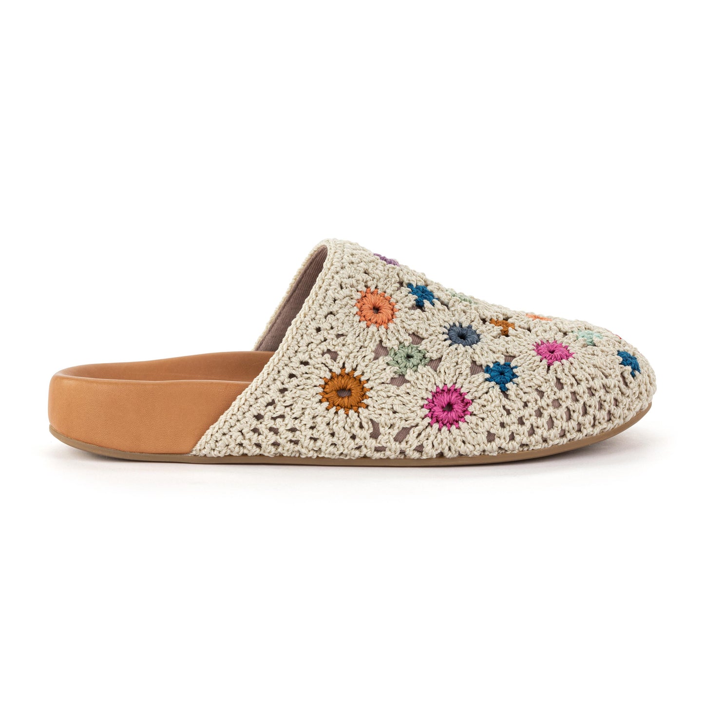 The Sak Bolinas Clog Crochet - |Natural Multi Flowers|