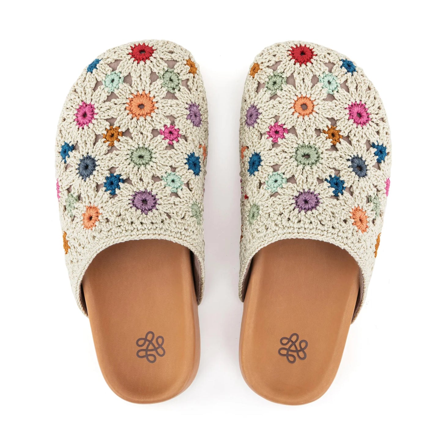 The Sak Bolinas Clog Crochet - |Natural Multi Flowers|