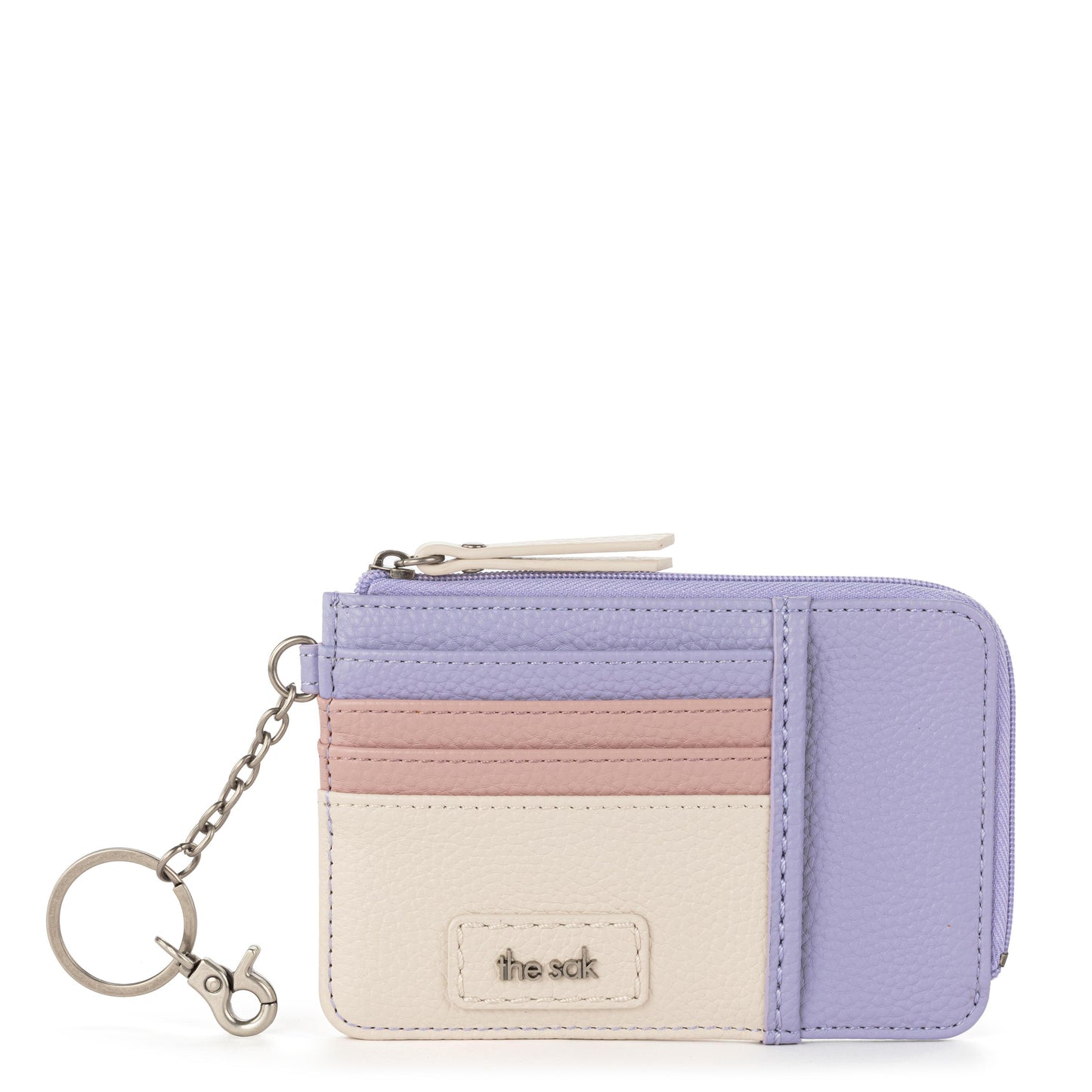 The Sak Iris Card Wallet Leather - |Orchid Block|