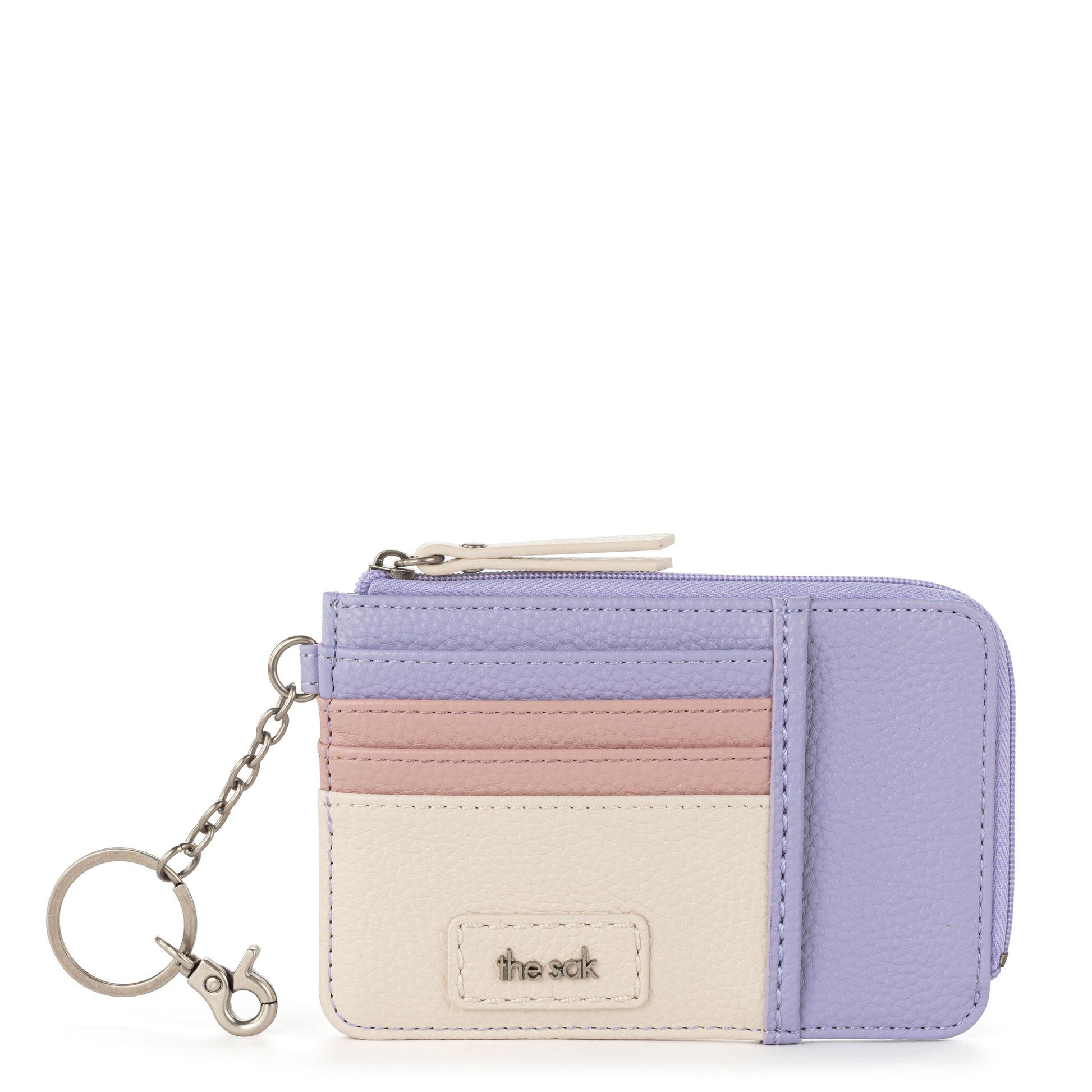 The Sak Iris Card Wallet Leather - |Orchid Block|