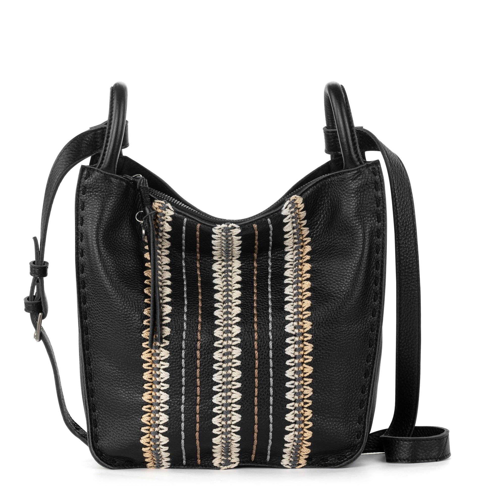 The Sak Los Feliz Slouchy Crossbody Leather - |Black Neutral Seminyak|