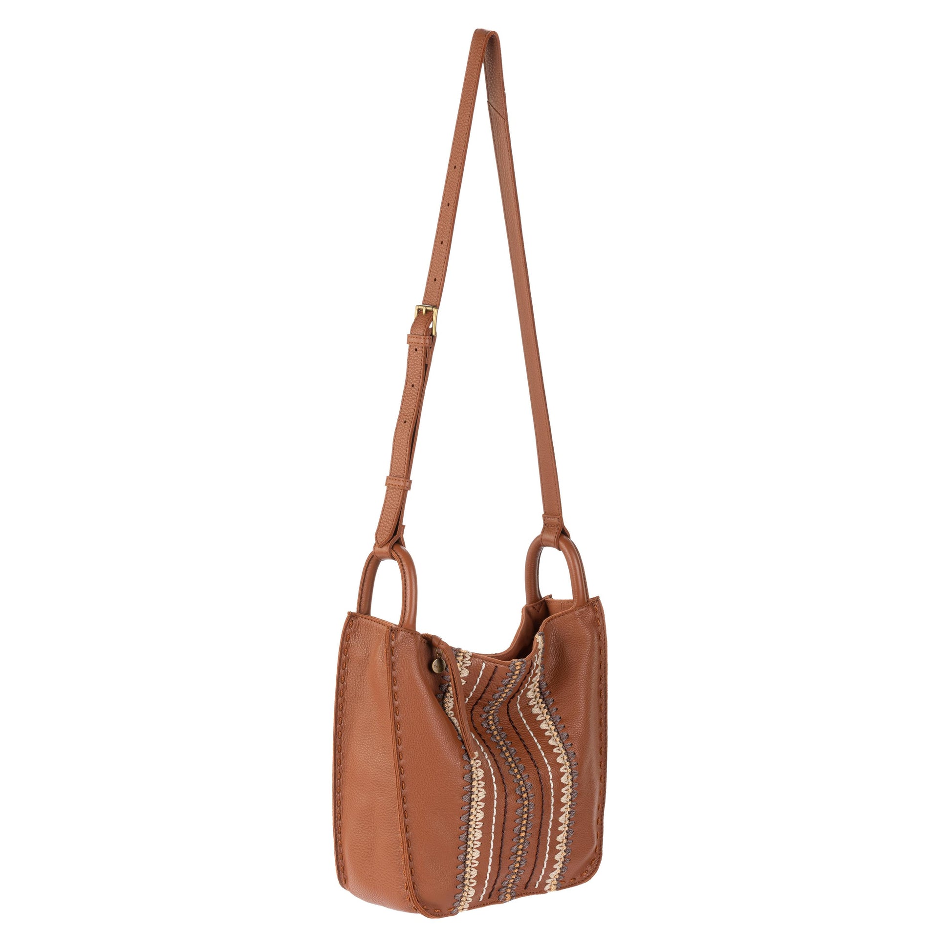 The Sak Los Feliz Slouchy Crossbody Leather - |Tobacco Neutral Seminyak|
