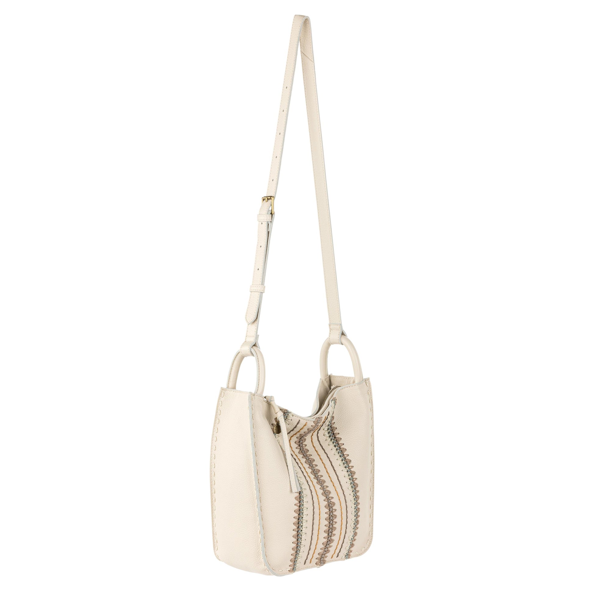 The Sak Los Feliz Slouchy Crossbody Leather - |Stone Neutral Seminyak|