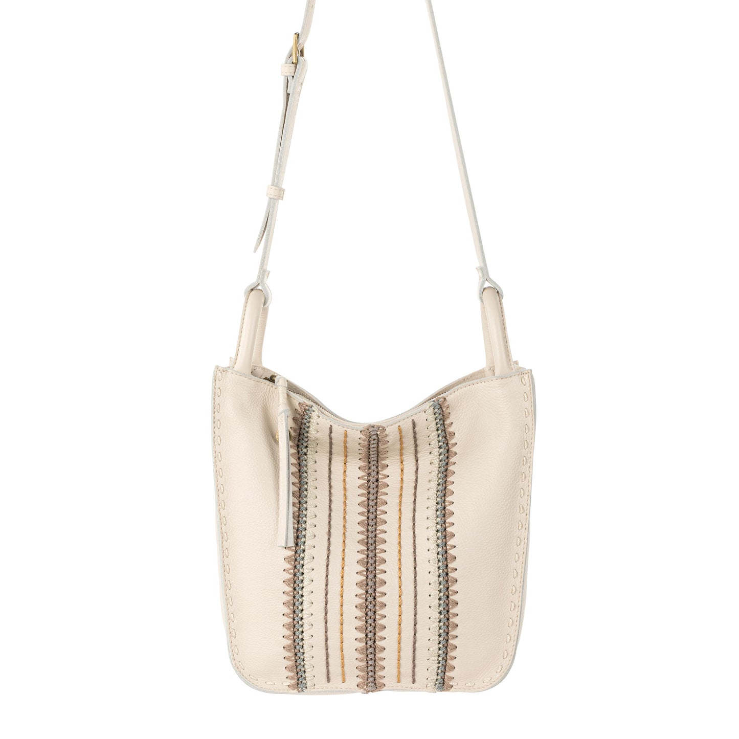 The Sak Los Feliz Slouchy Crossbody Leather - |Stone Neutral Seminyak|