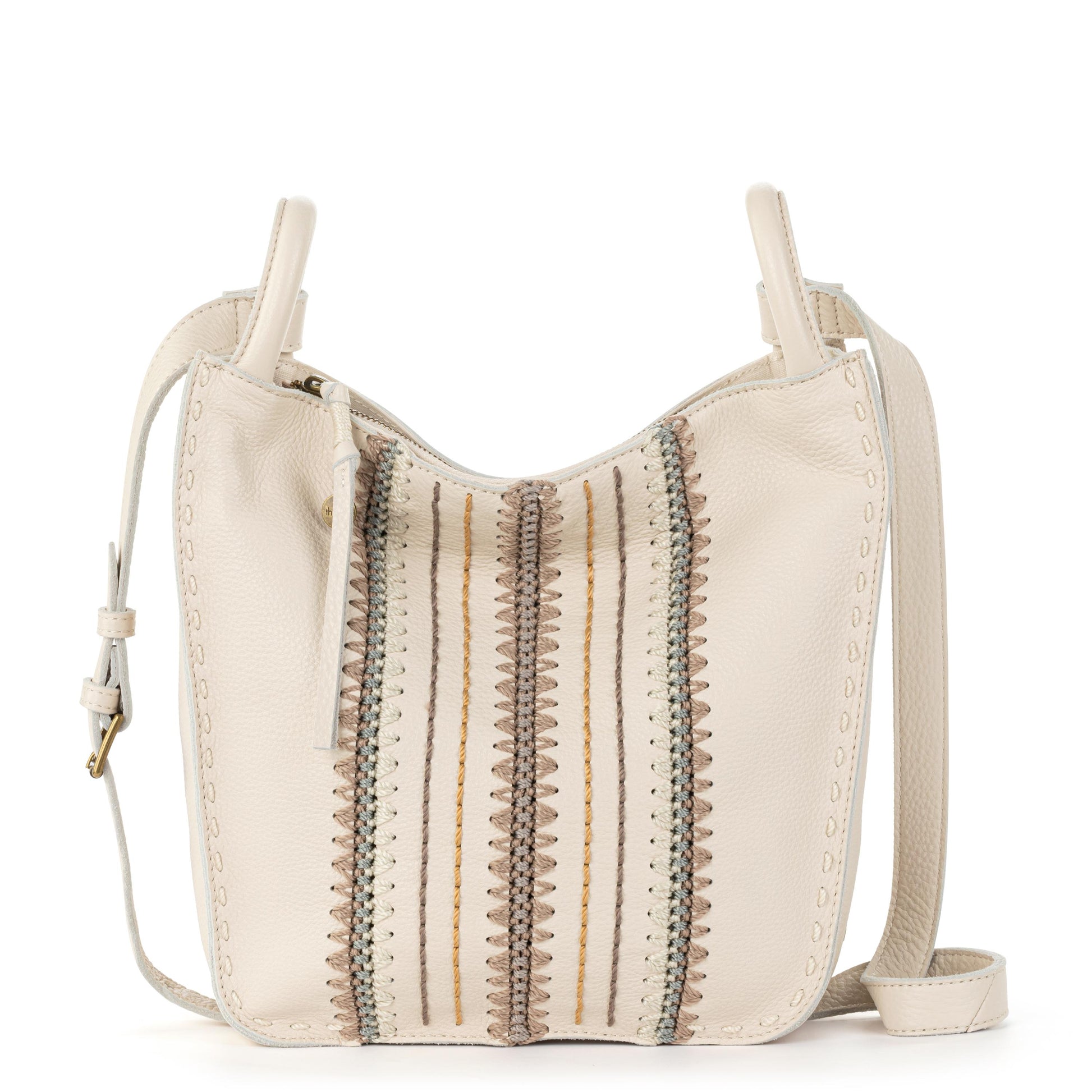 The Sak Los Feliz Slouchy Crossbody Leather - |Stone Neutral Seminyak|