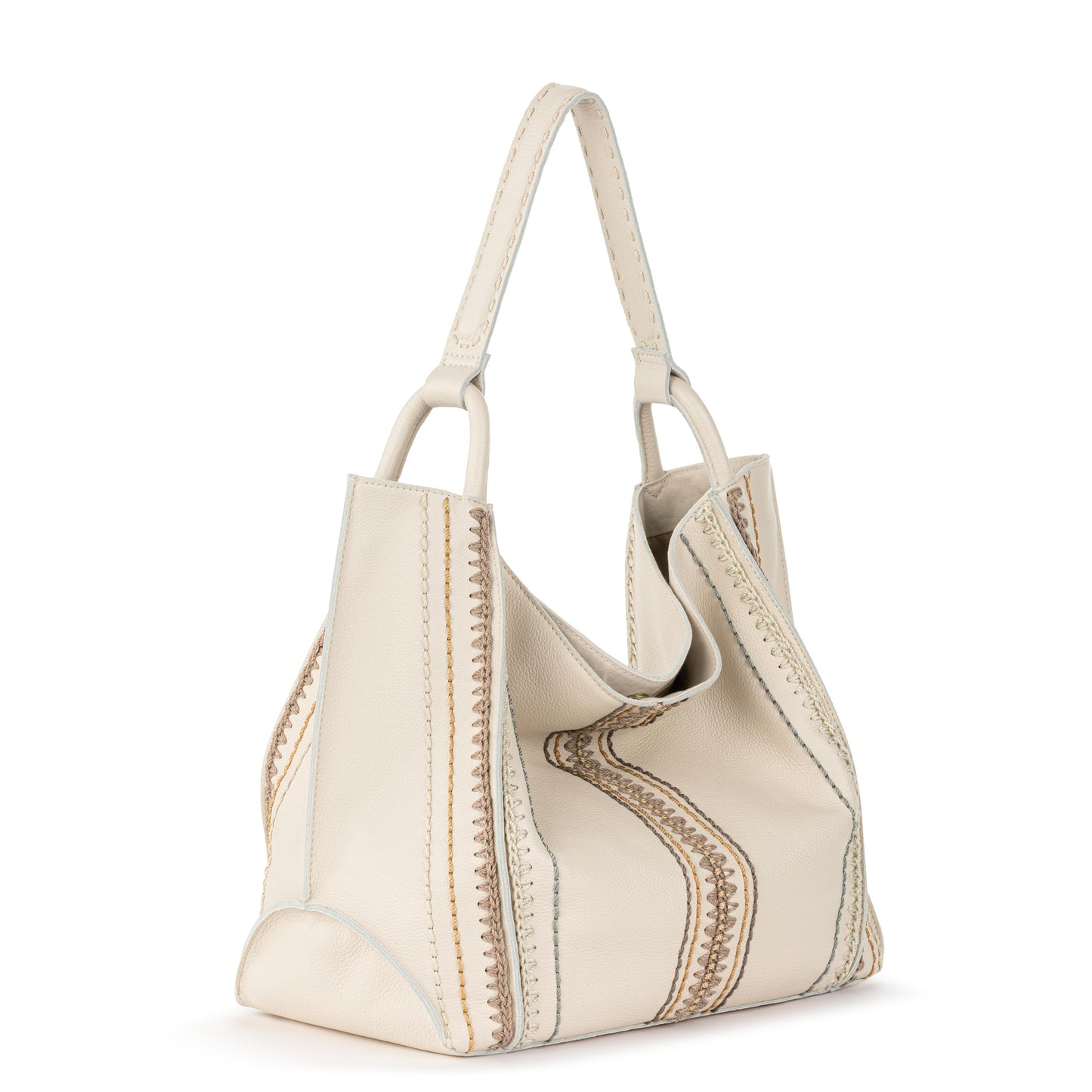 The Sak Los Feliz Slouchy Large Tote Leather - |Stone Neutral Seminyak|