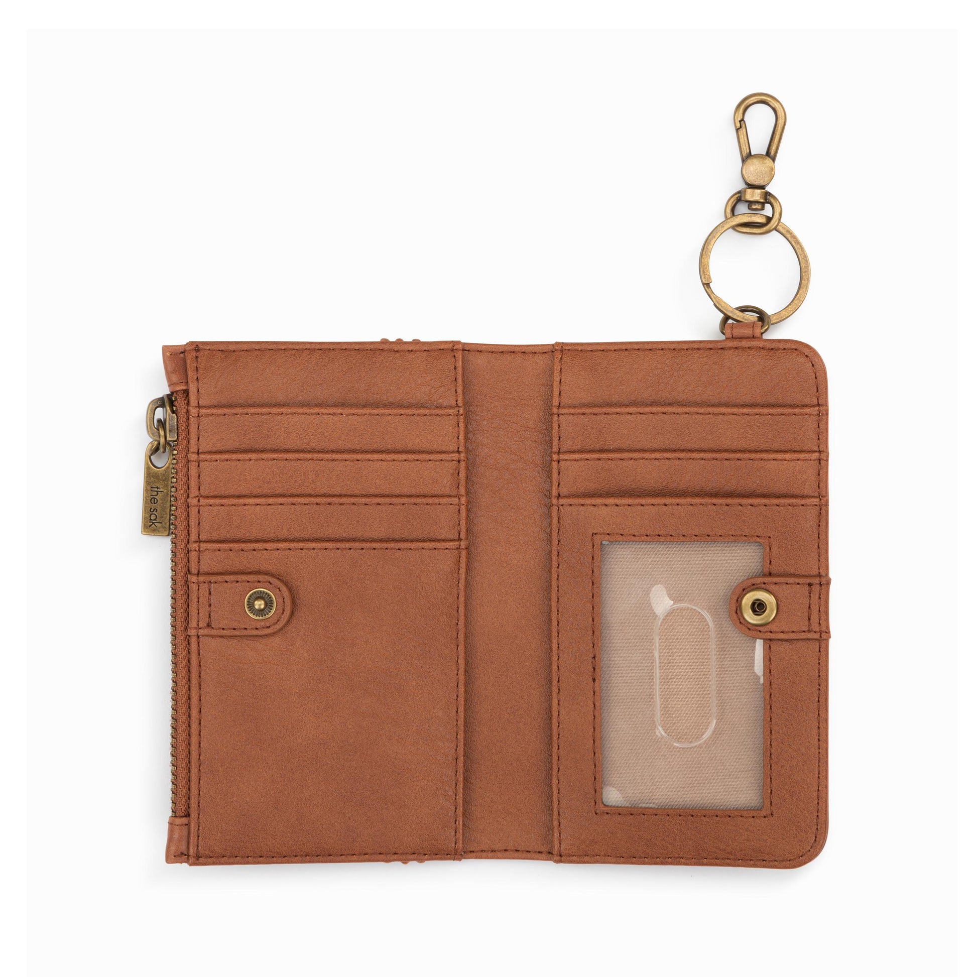 The Sak Encino Essential Wallet Leather - |Tobacco Floral Embossed|