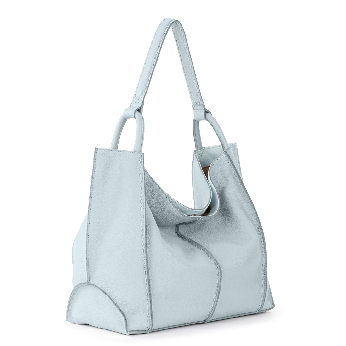 The Sak Los Feliz Slouchy Large Tote Leather - |Ice Blue|