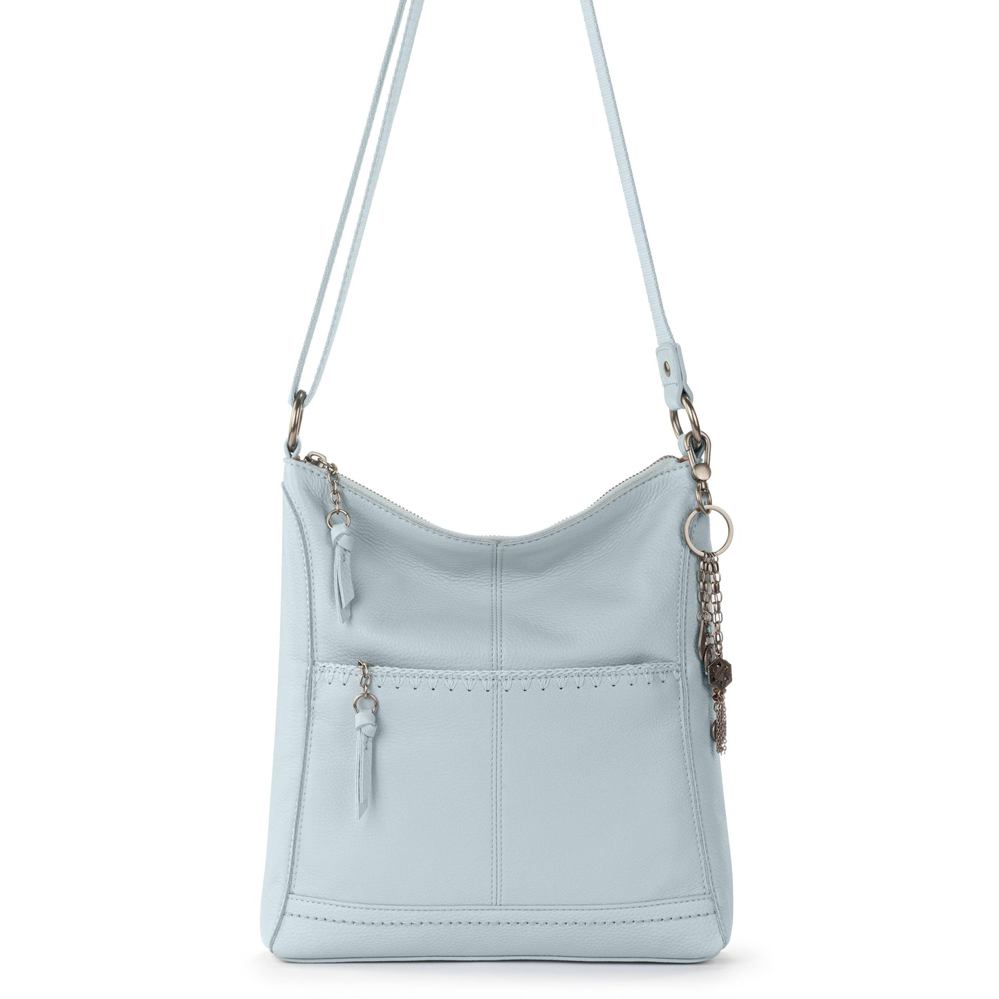 The Sak Lucia Crossbody Leather - |Ice Blue Stitch|