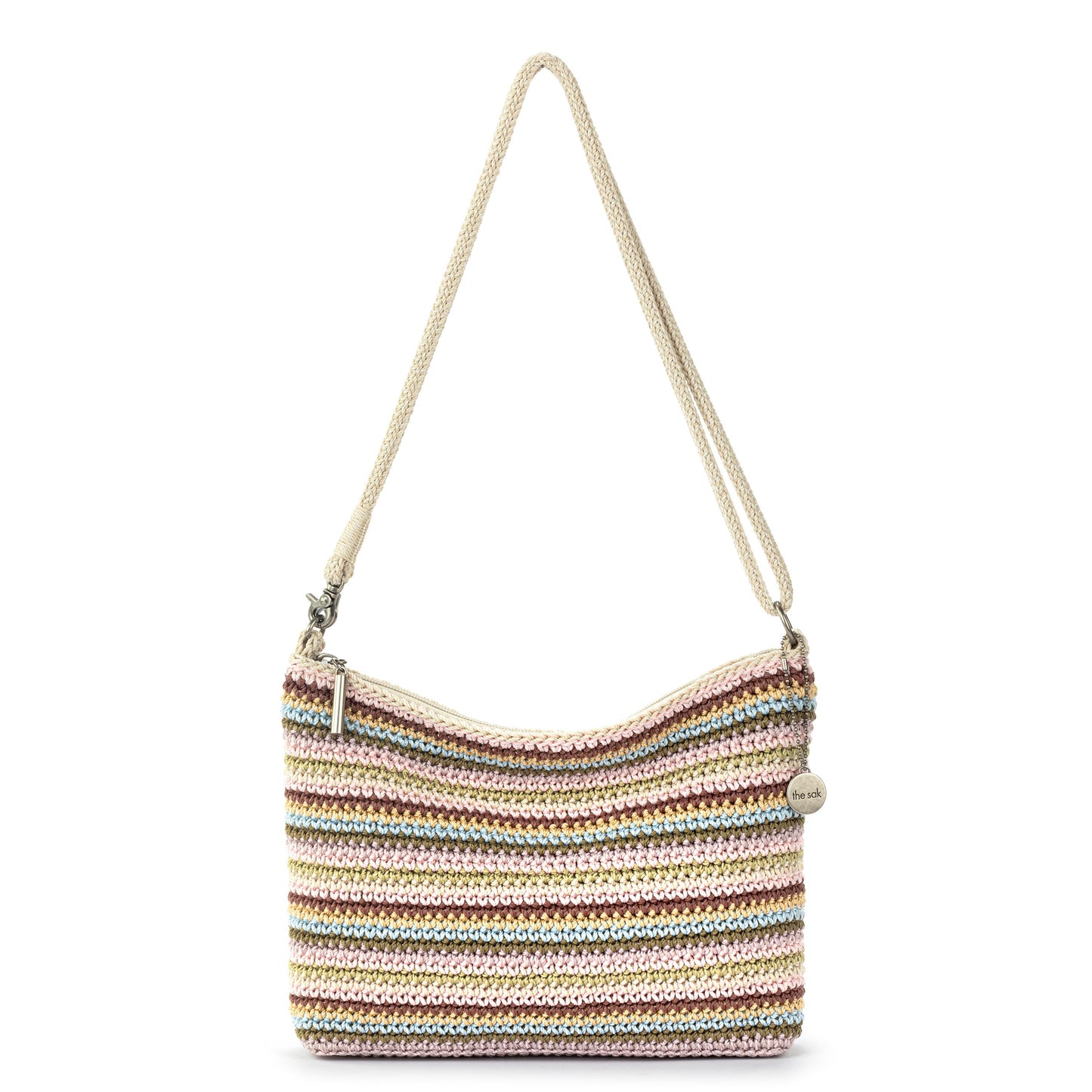 The Sak Lumi Crossbody Crochet - |Pink Multi Stripe|