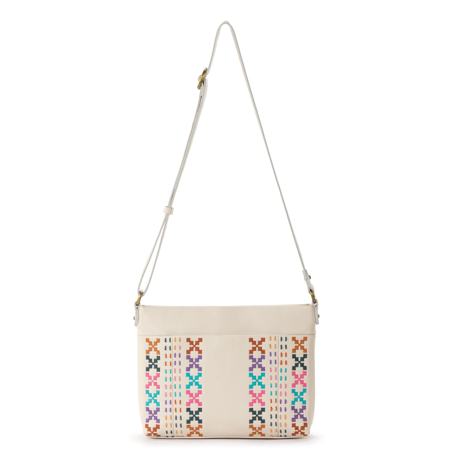The Sak Melrose Crossbody Leather - |Stone Multi Needlepoint|