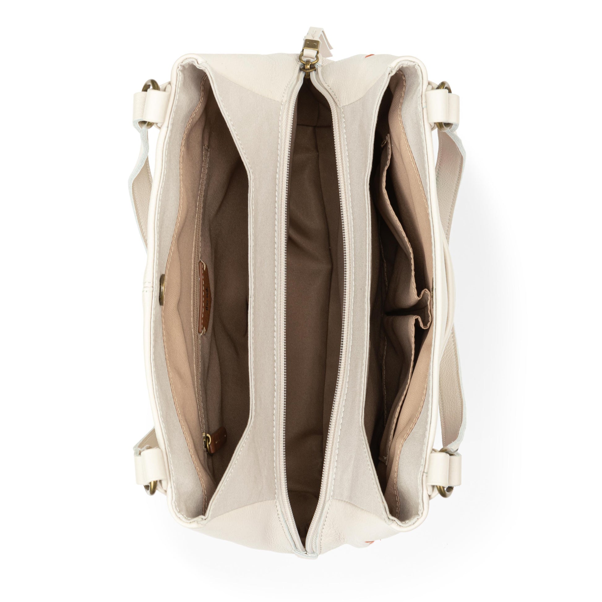 The Sak Melrose Satchel Leather - |Stone Multi Needle Point|