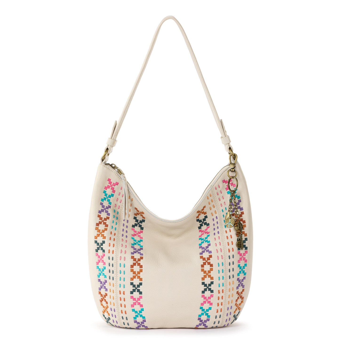 The Sak Sequoia Hobo Leather - |Stone Multi Needle Point|