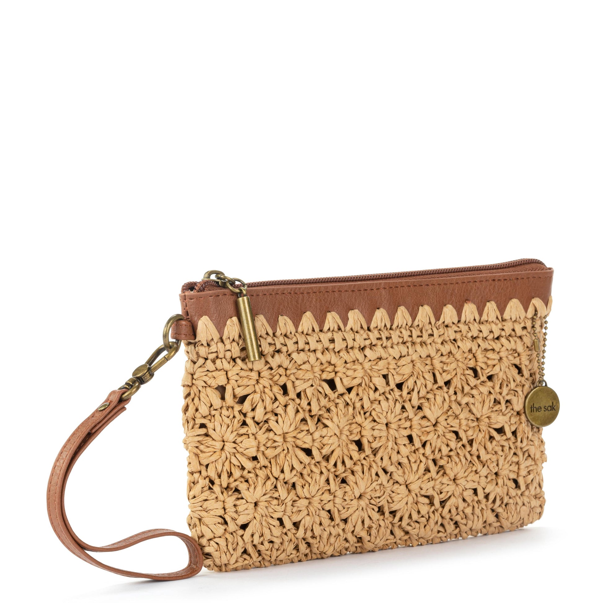 The Sak Vita Wristlet Crochet - |Natural Primrose Straw|