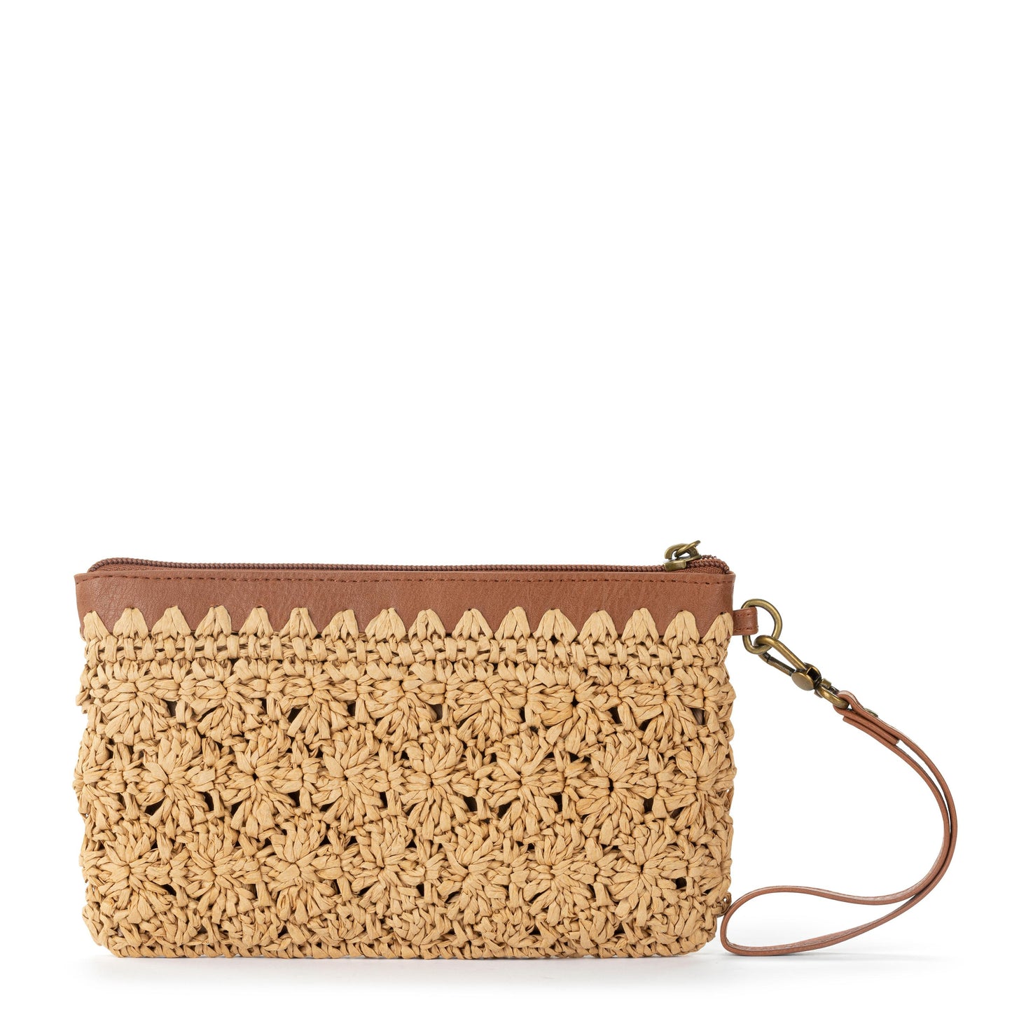 The Sak Vita Wristlet Crochet - |Natural Primrose Straw|
