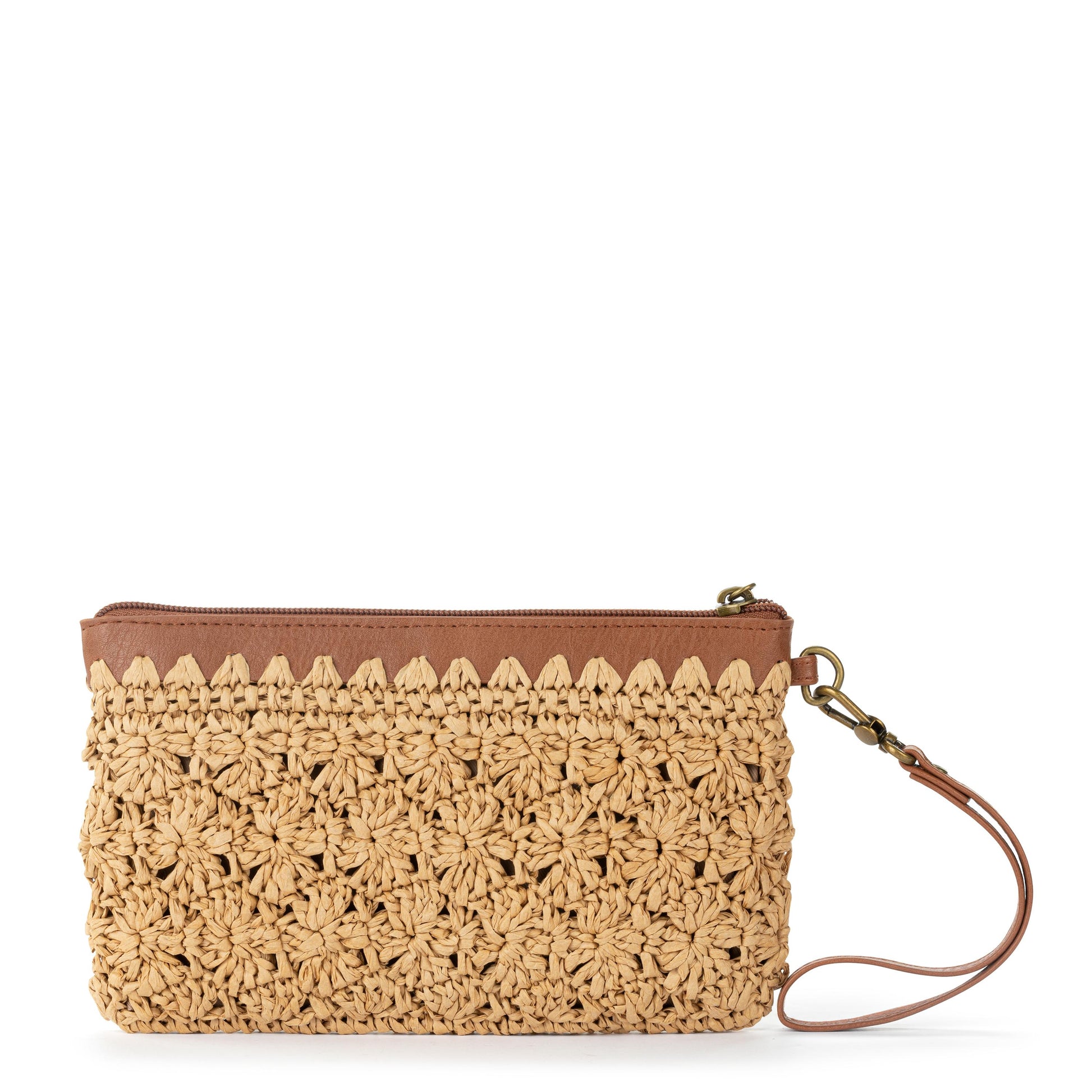 The Sak Vita Wristlet Crochet - |Natural Primrose Straw|