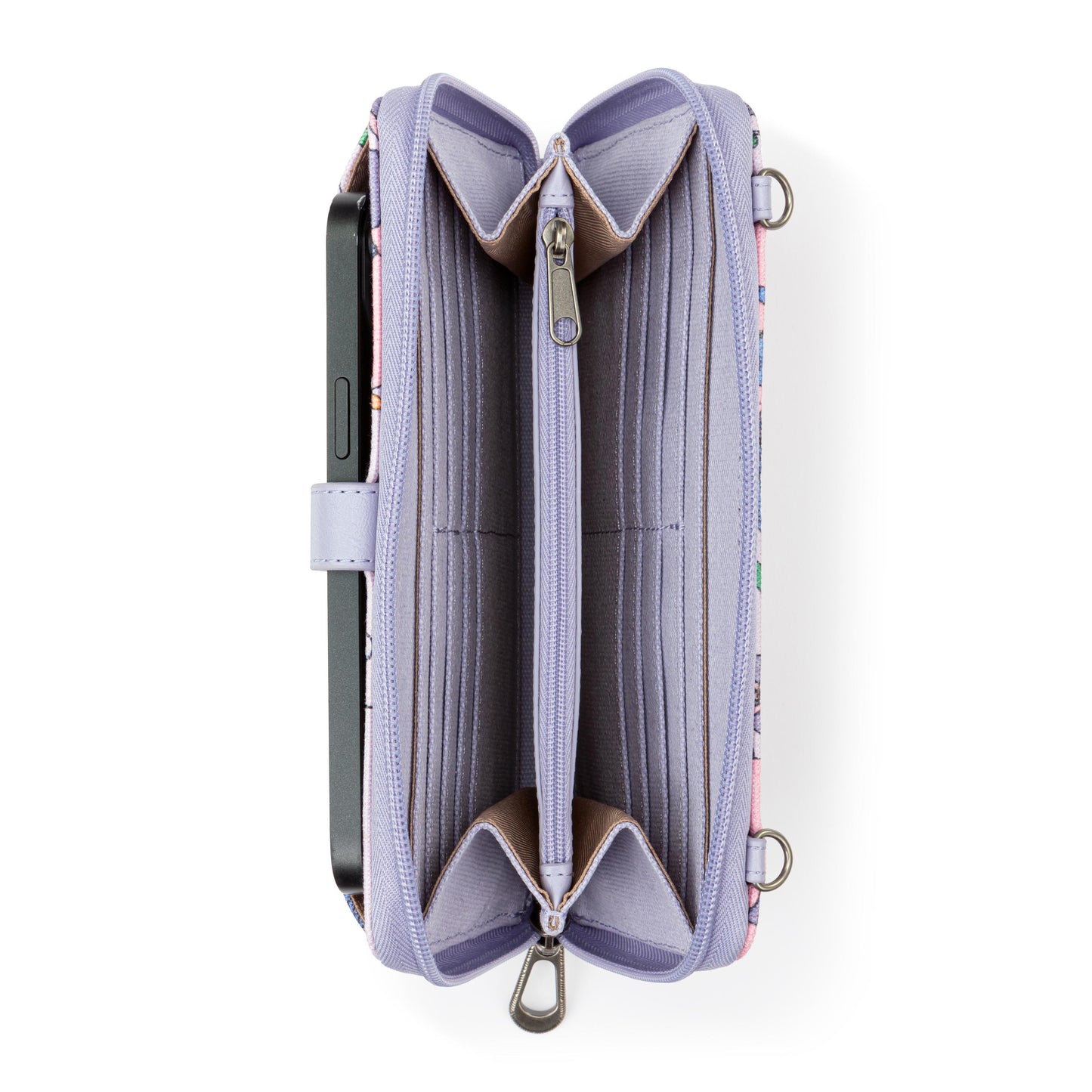 Sakroots Large Smartphone Crossbody Canvas - |Orchid Flower Power|
