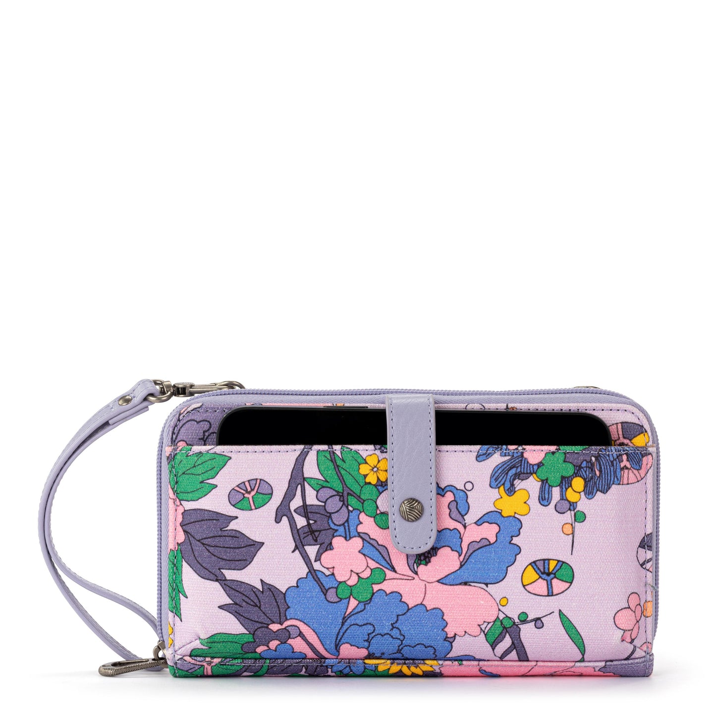Sakroots Large Smartphone Crossbody Canvas - |Orchid Flower Power|