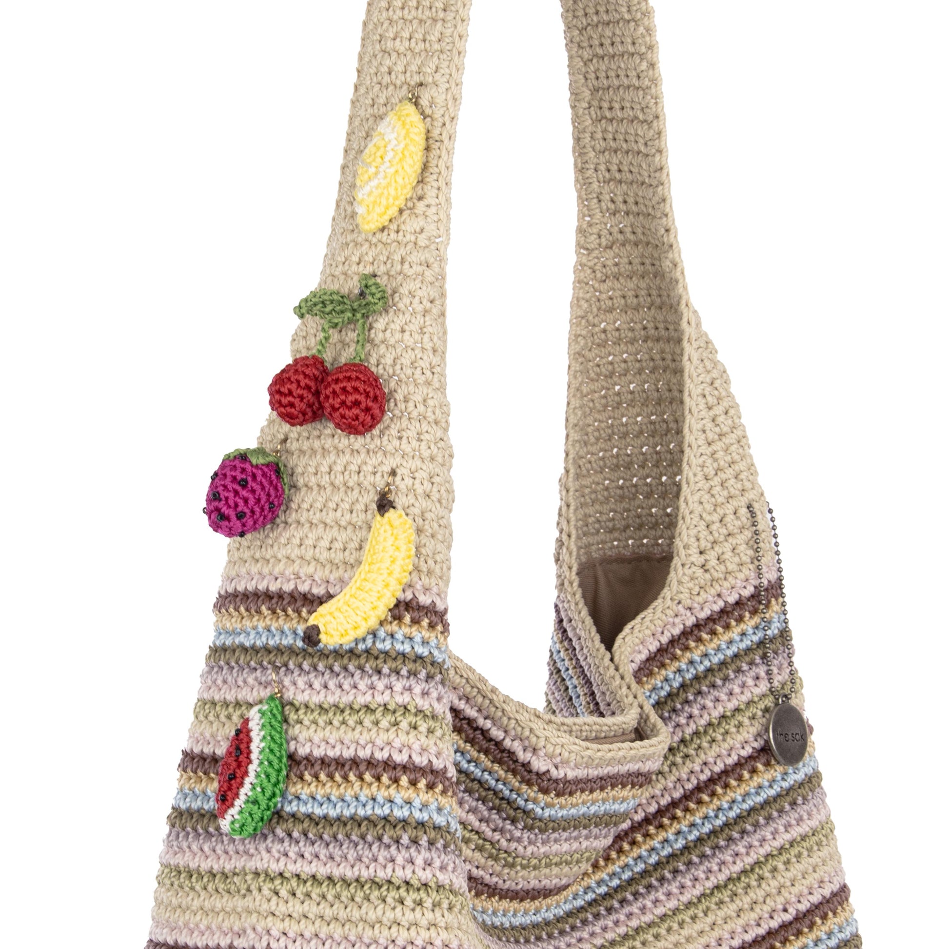 The Sak 120 Hobo Crochet - |Pink Multi Stripe|