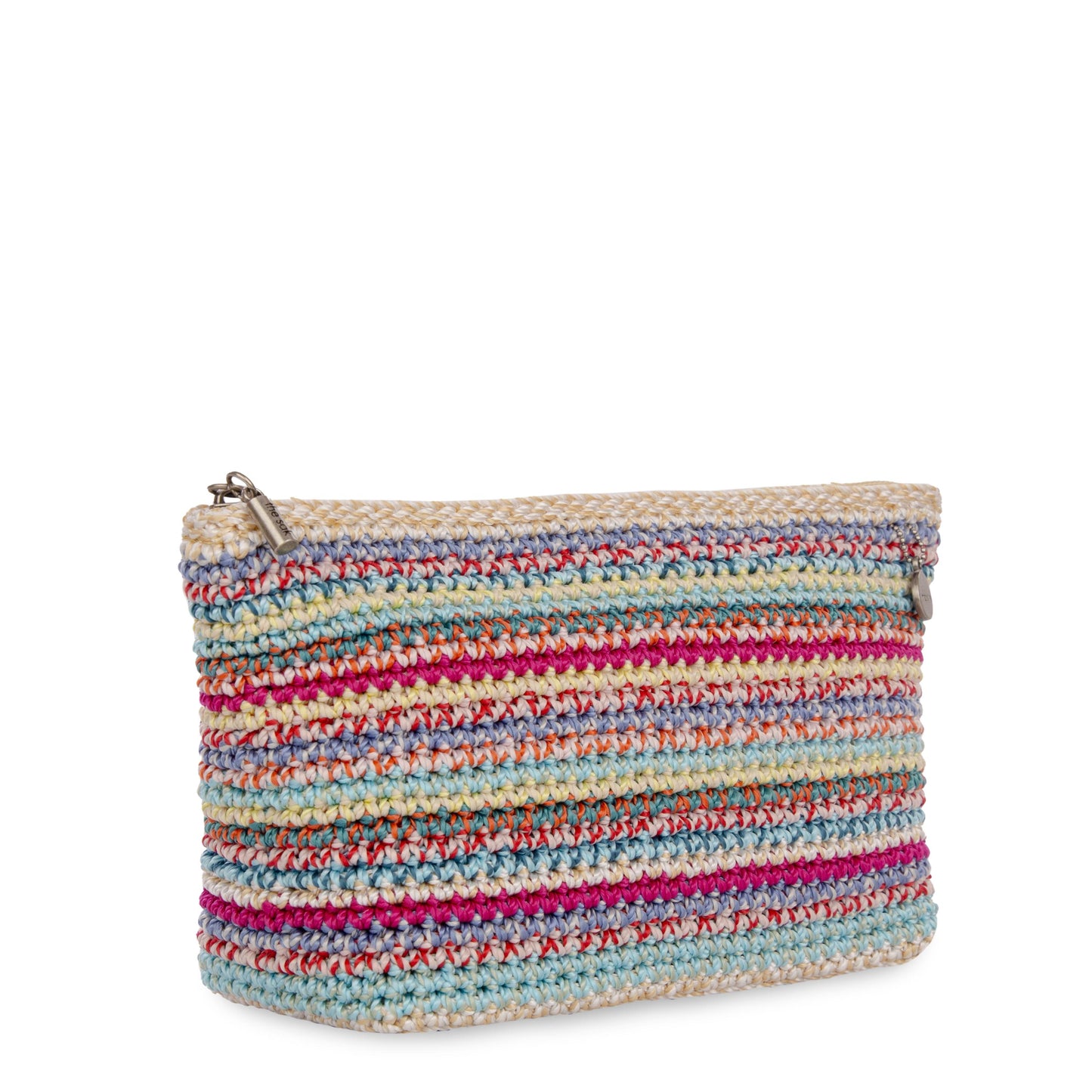 The Sak Essential Medium Pouch Crochet - |Eden Stripe|
