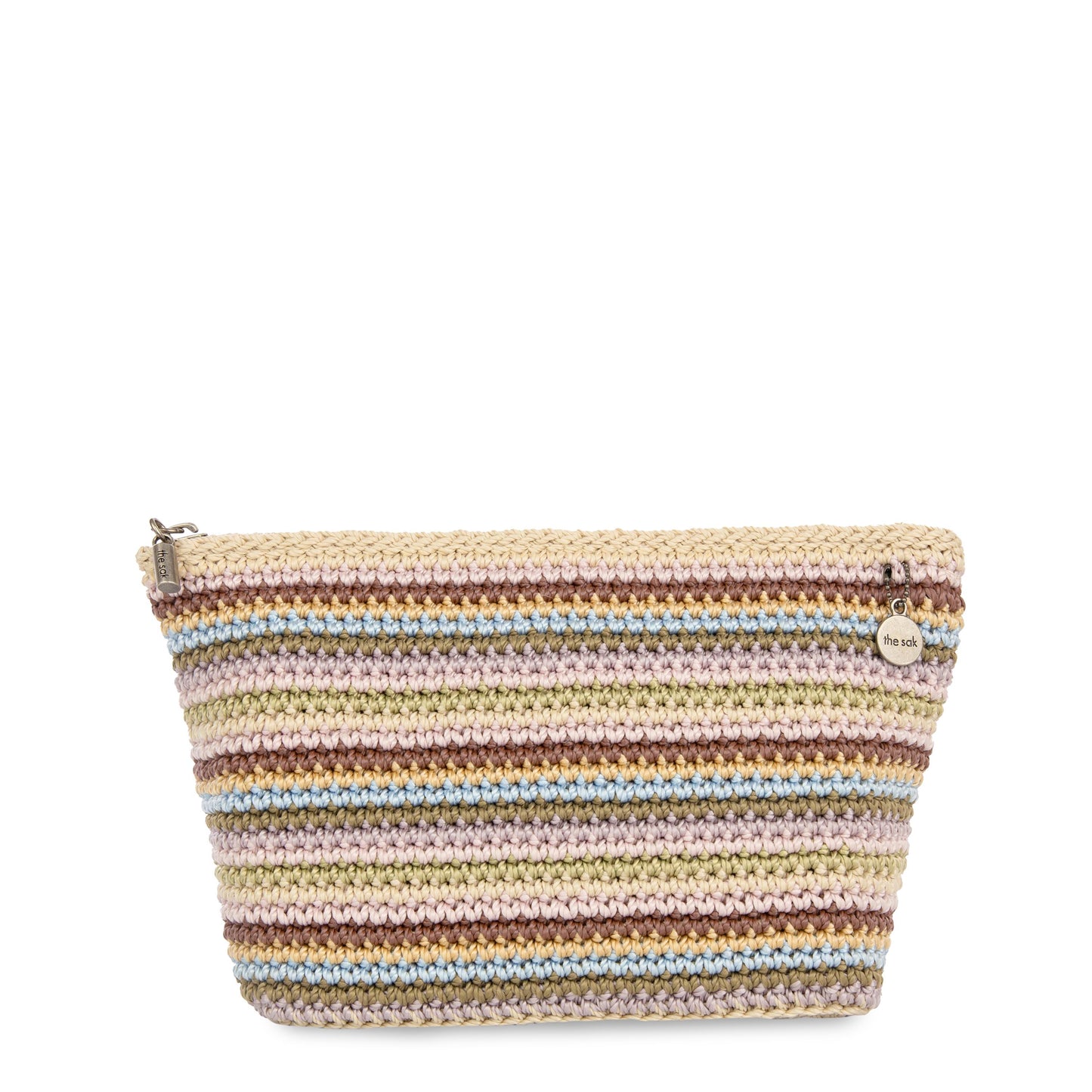 The Sak Essential Medium Pouch Crochet - |Pink Multi Stripe|