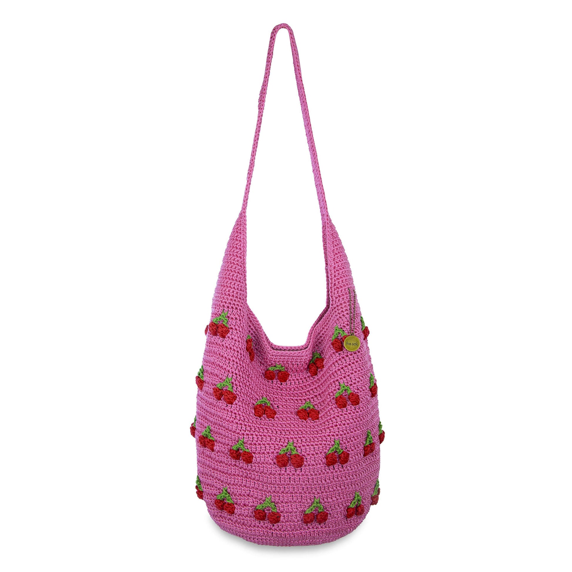 The Sak 120 Hobo Crochet - Pink Cherries