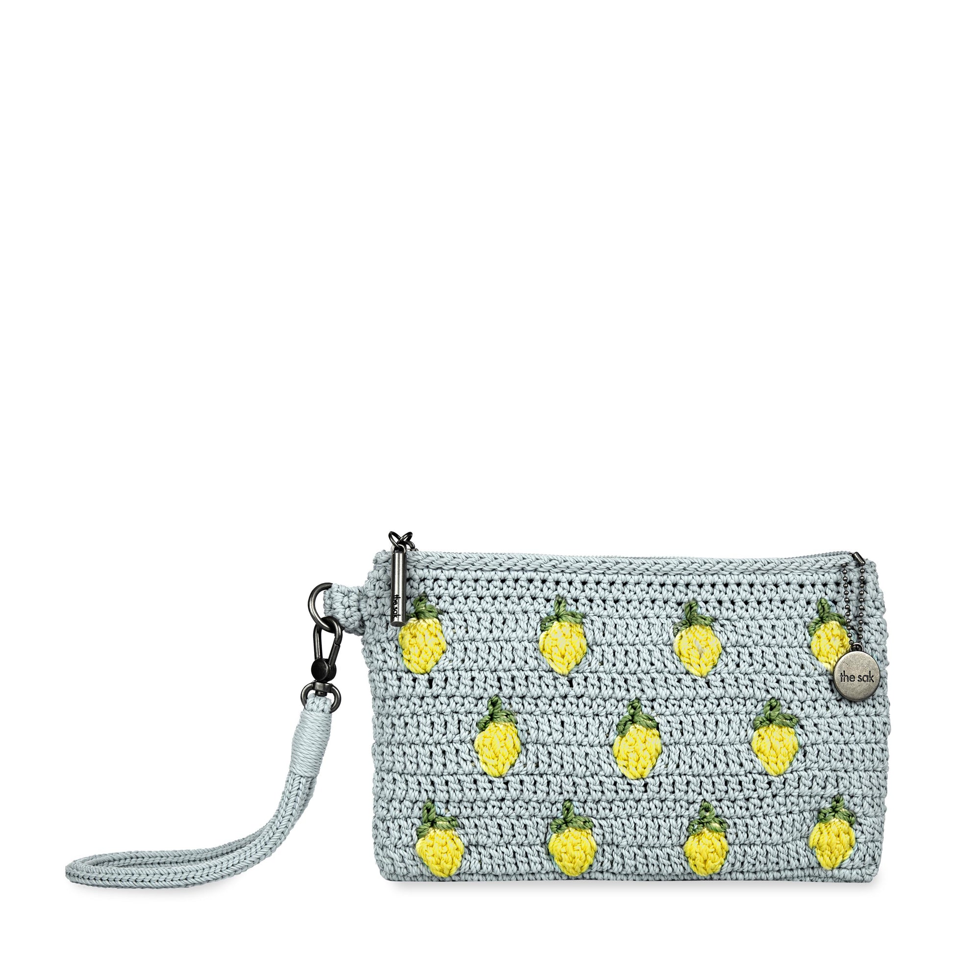 The Sak Vita Wristlet Crochet - Blue Lemons