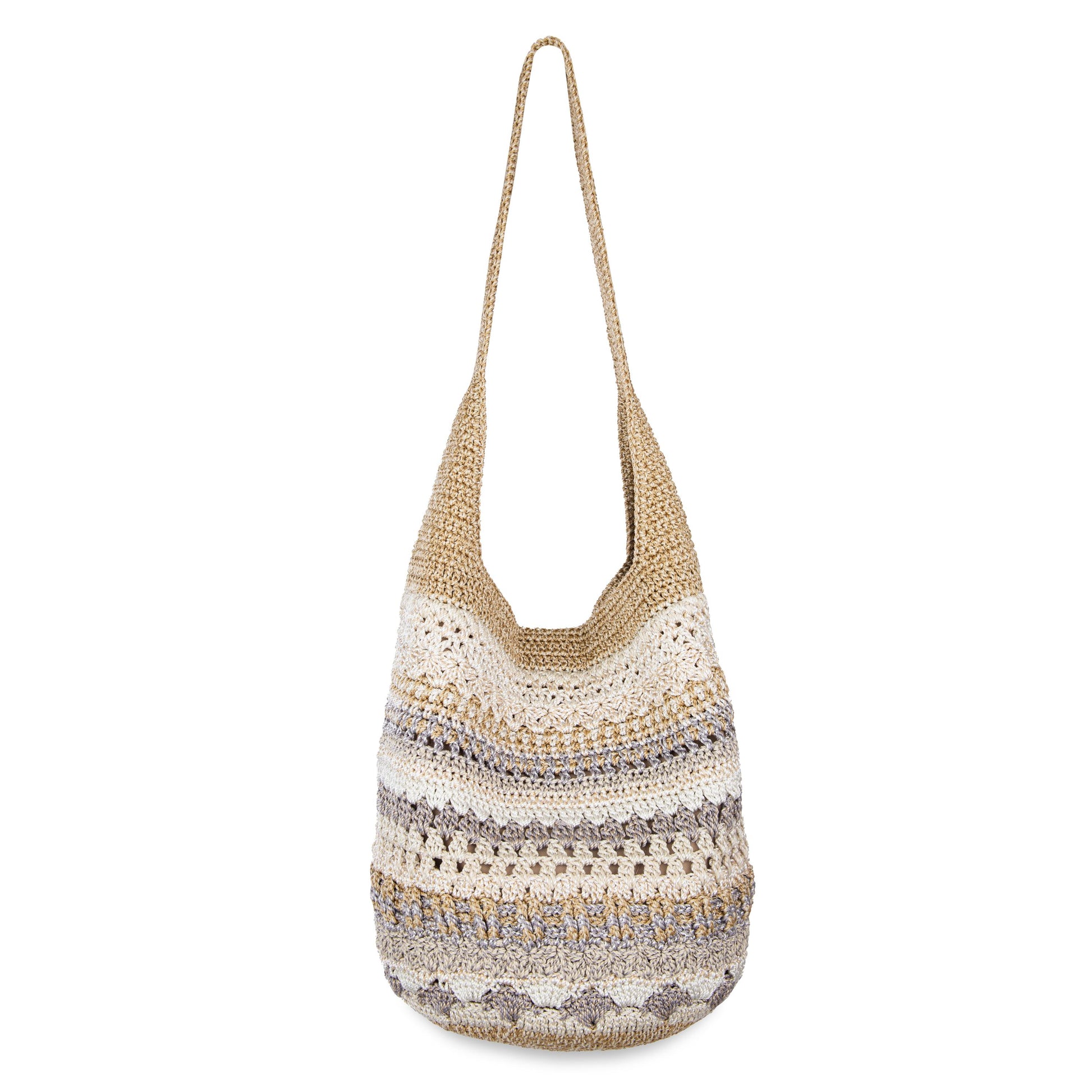 The Sak 120 Hobo Crochet - Sand Stripe