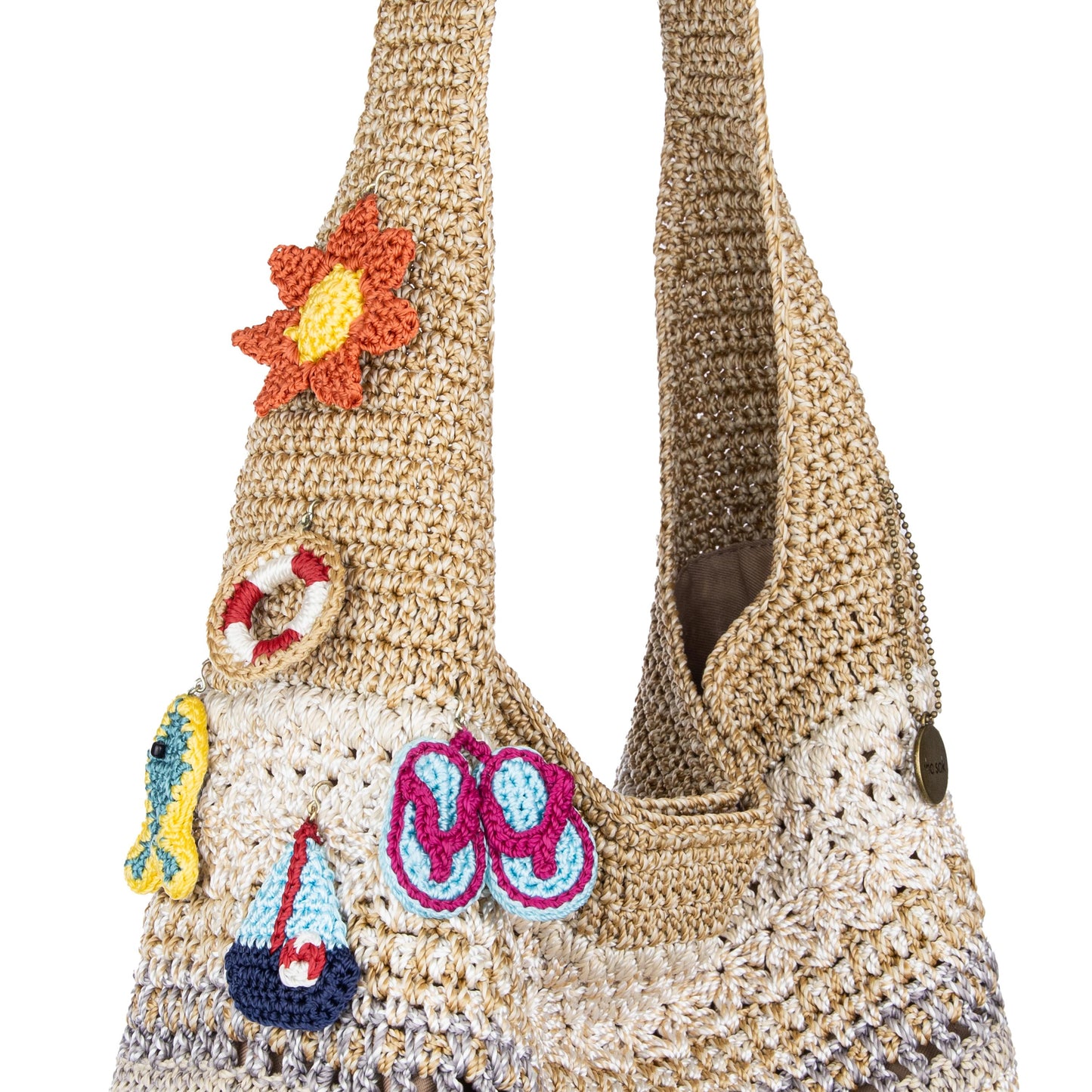 The Sak 120 Hobo Crochet - Sand Stripe