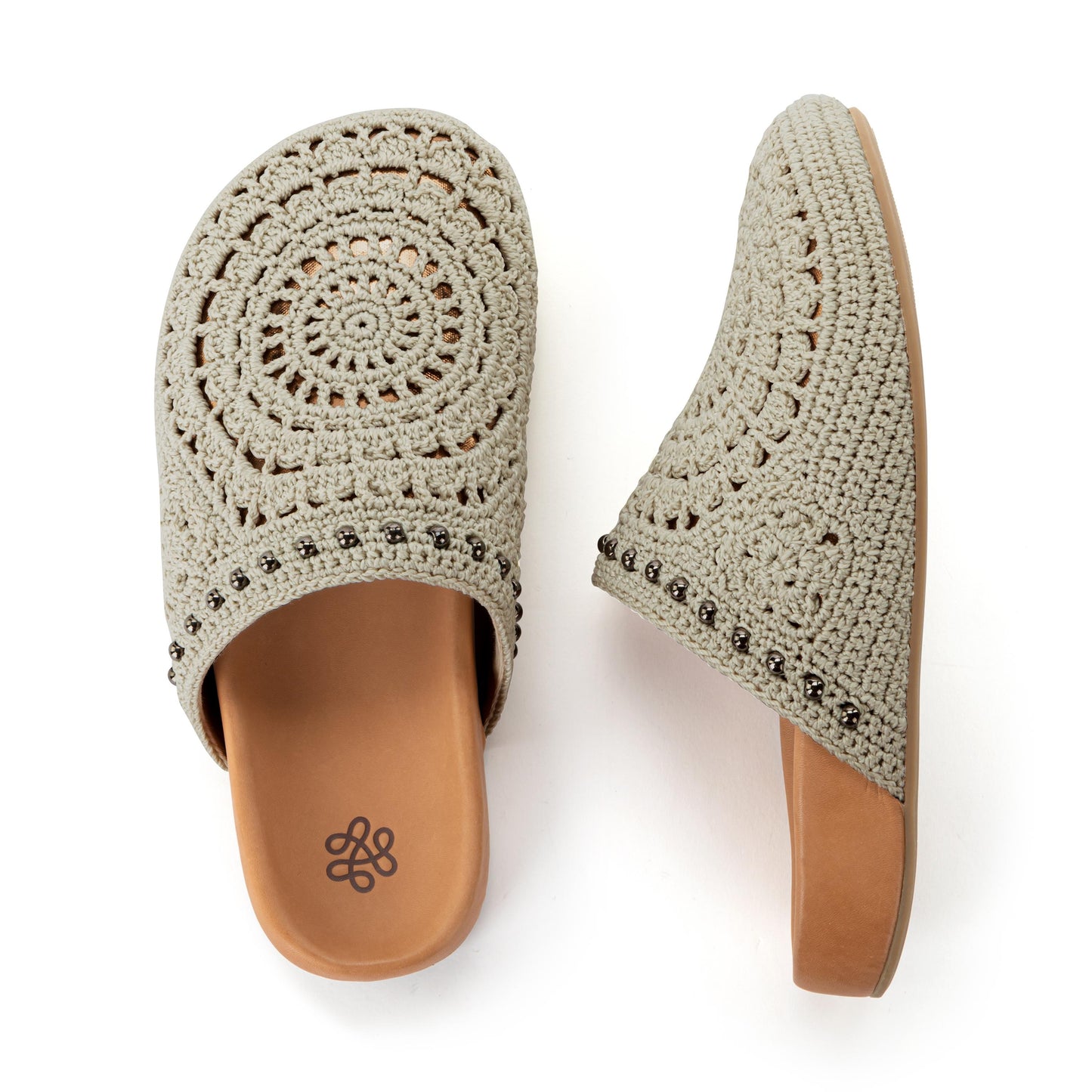 The Sak Bolinas Clog Crochet - |Natural Grey Medallion|
