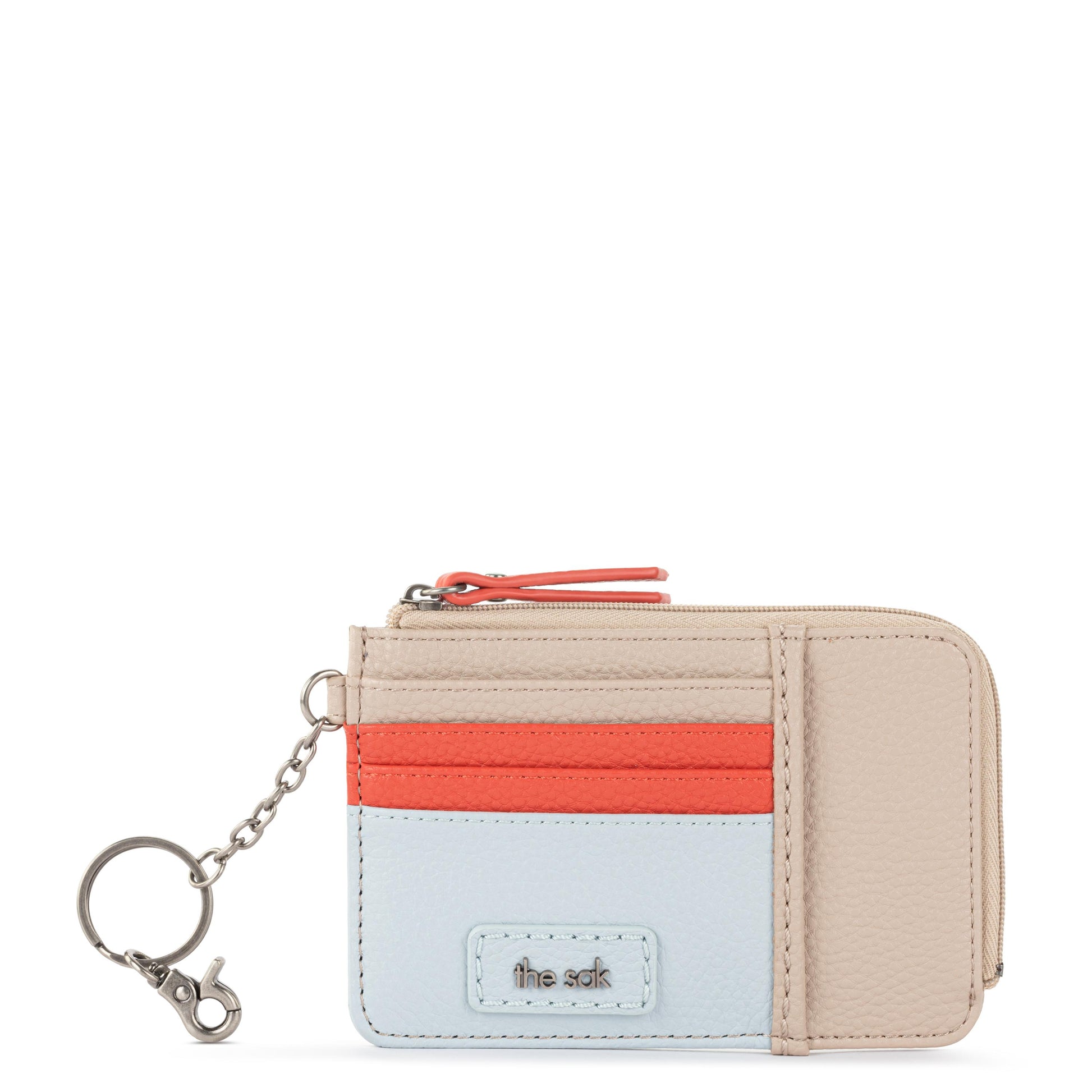 The Sak Iris Card Wallet Leather - |Sand Cayenne Block|