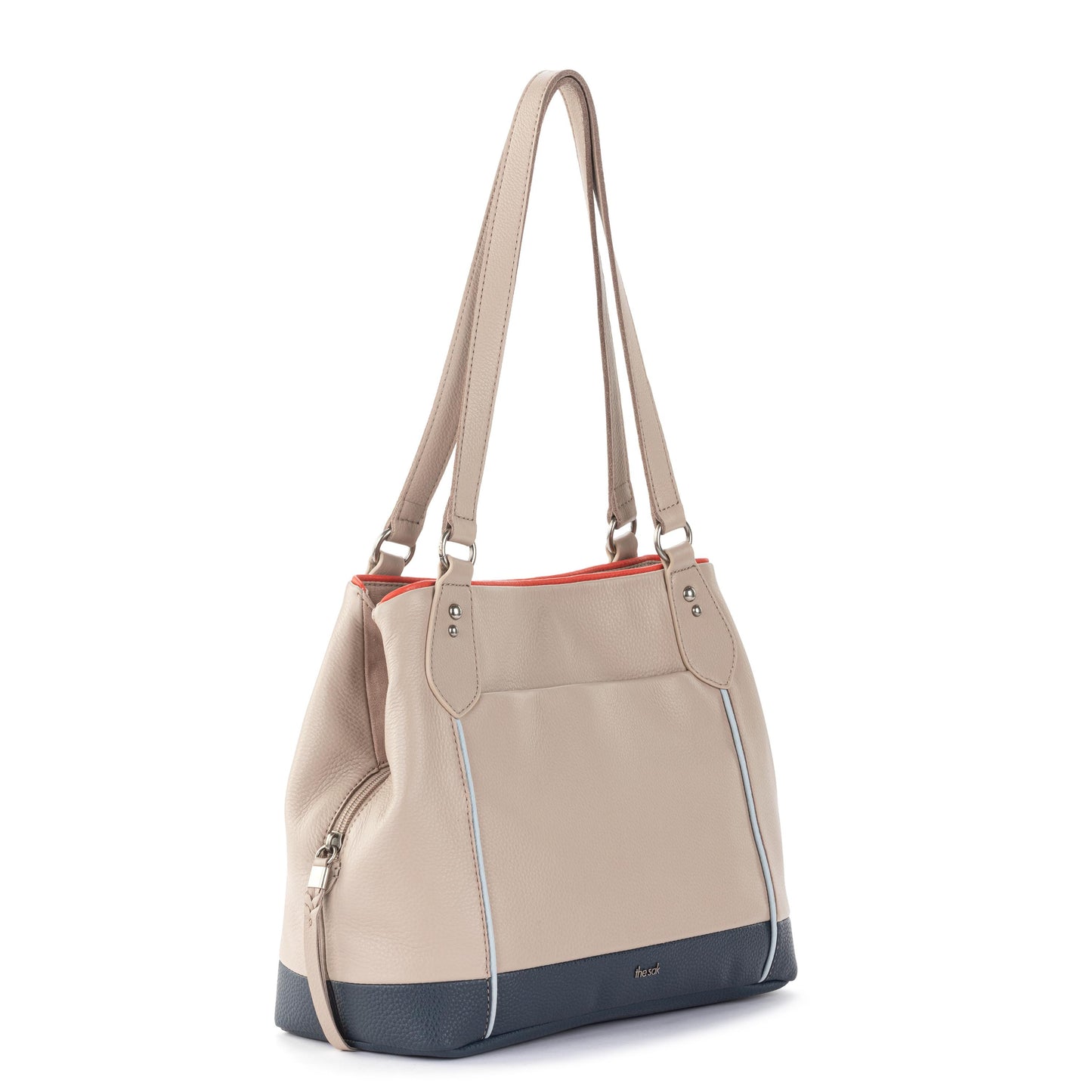 The Sak Melrose Satchel Leather - |Sand Horizon Block|