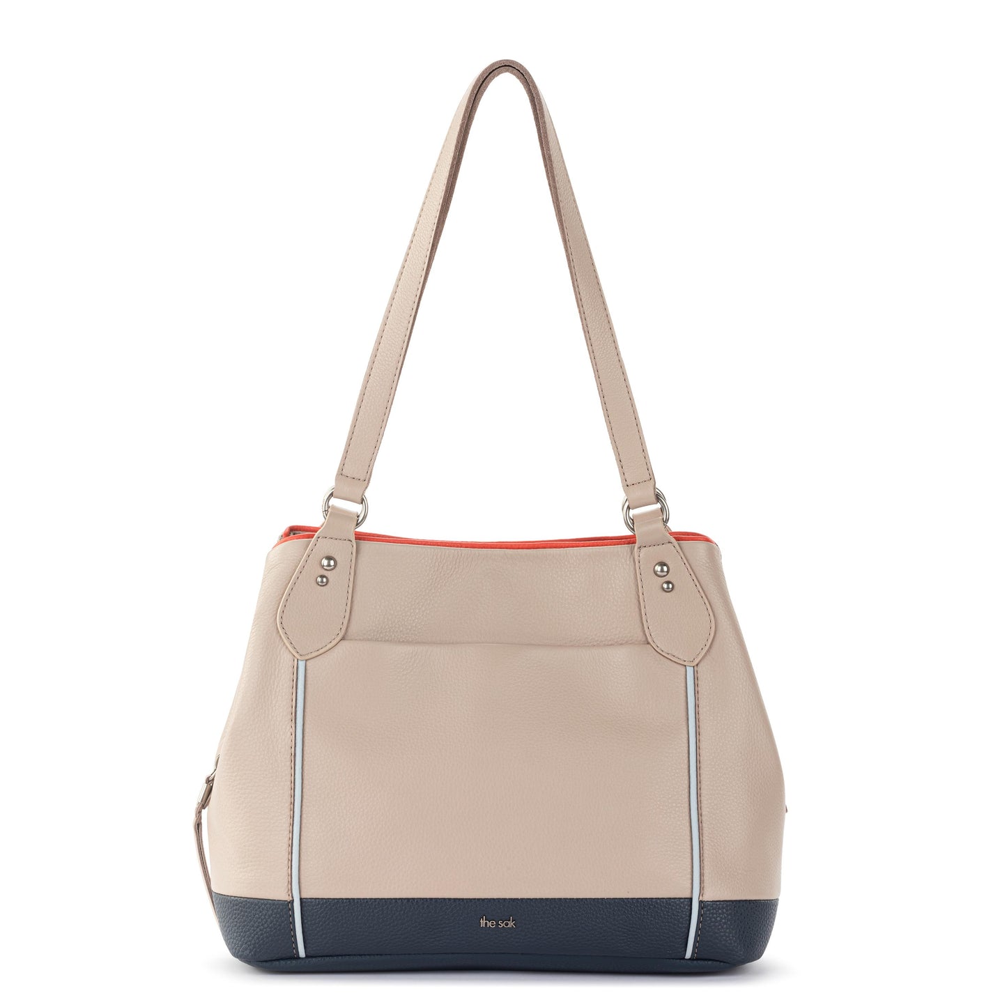 The Sak Melrose Satchel Leather - |Sand Horizon Block|