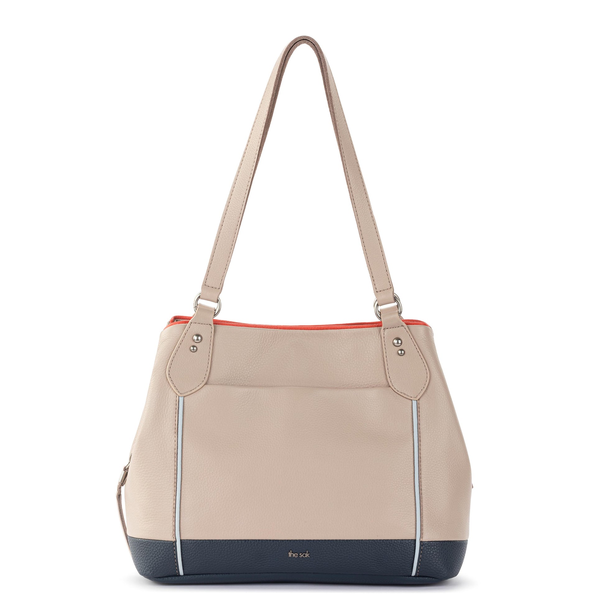 The Sak Melrose Satchel Leather - |Sand Horizon Block|