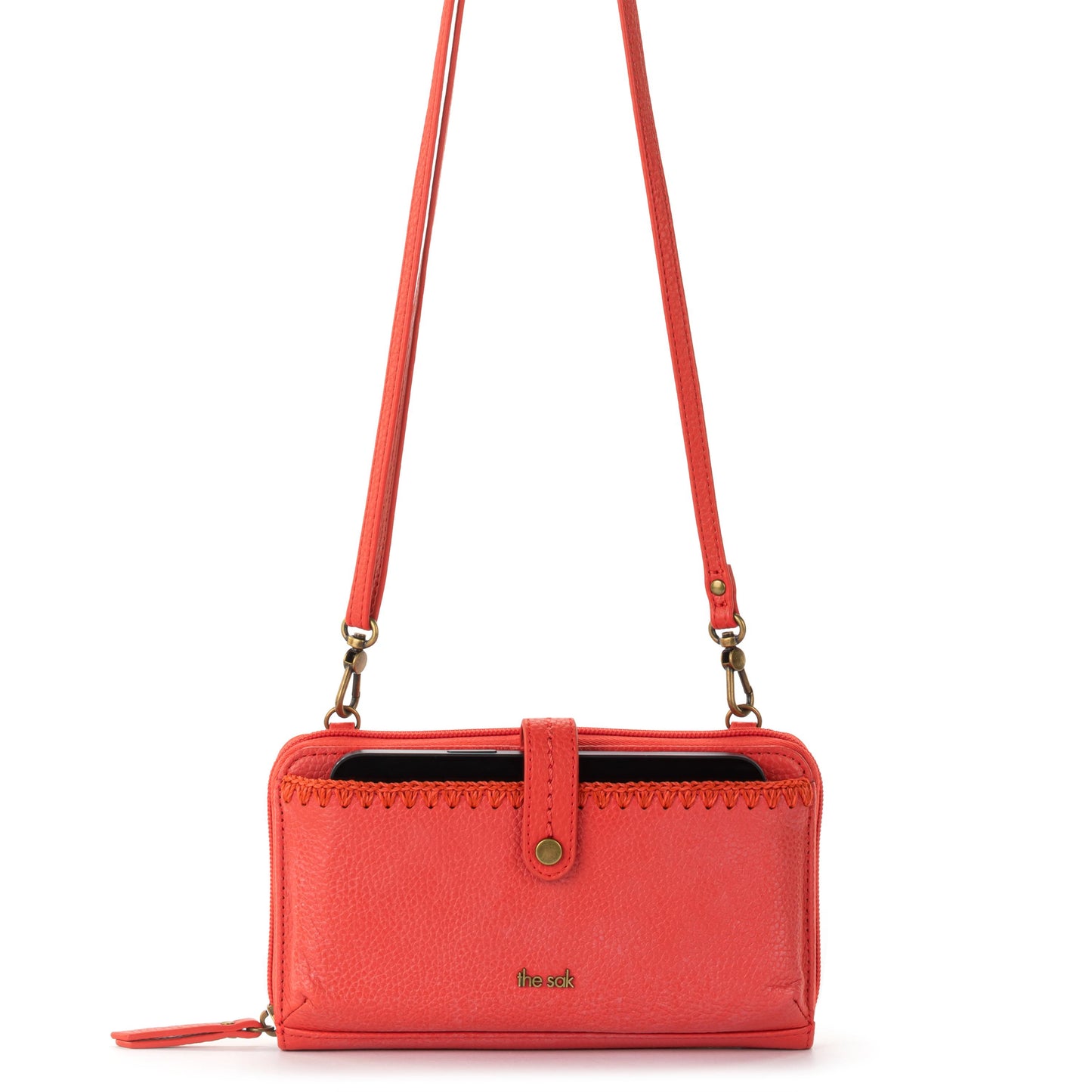 The Sak Iris Large Smartphone Crossbody Leather - |Cayenne|
