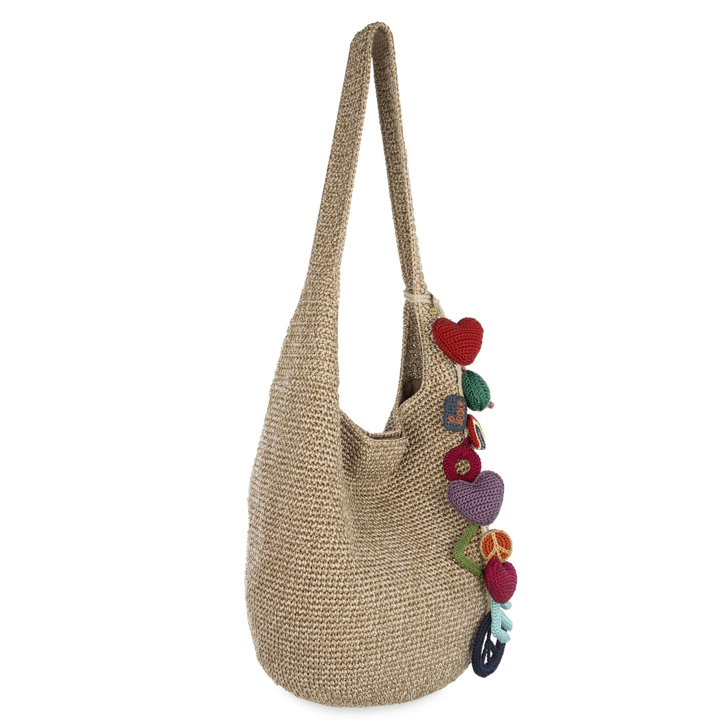 The Sak 120 Hobo Crochet - Bamboo Static Peace Love