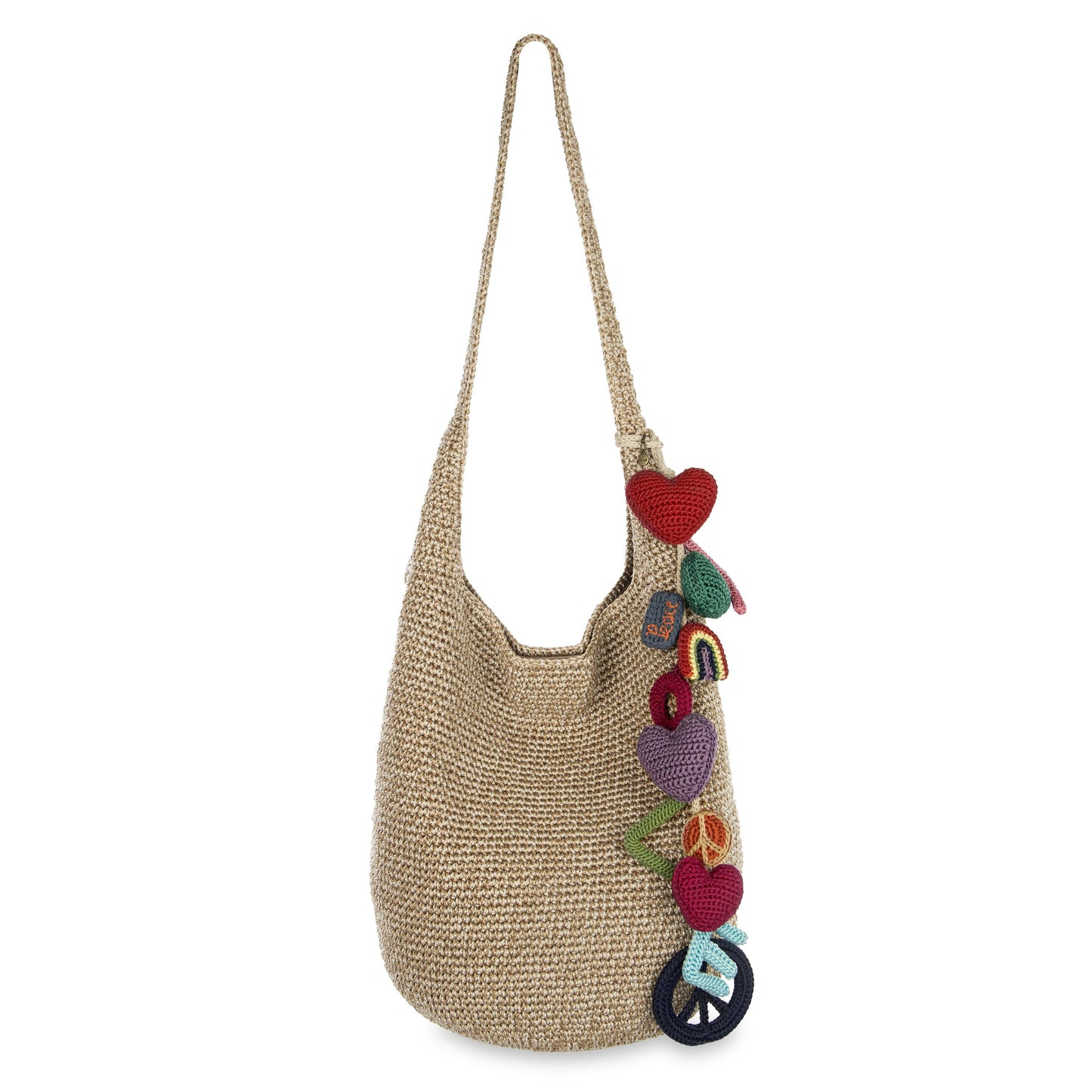 The Sak 120 Hobo Crochet - Bamboo Static Peace Love
