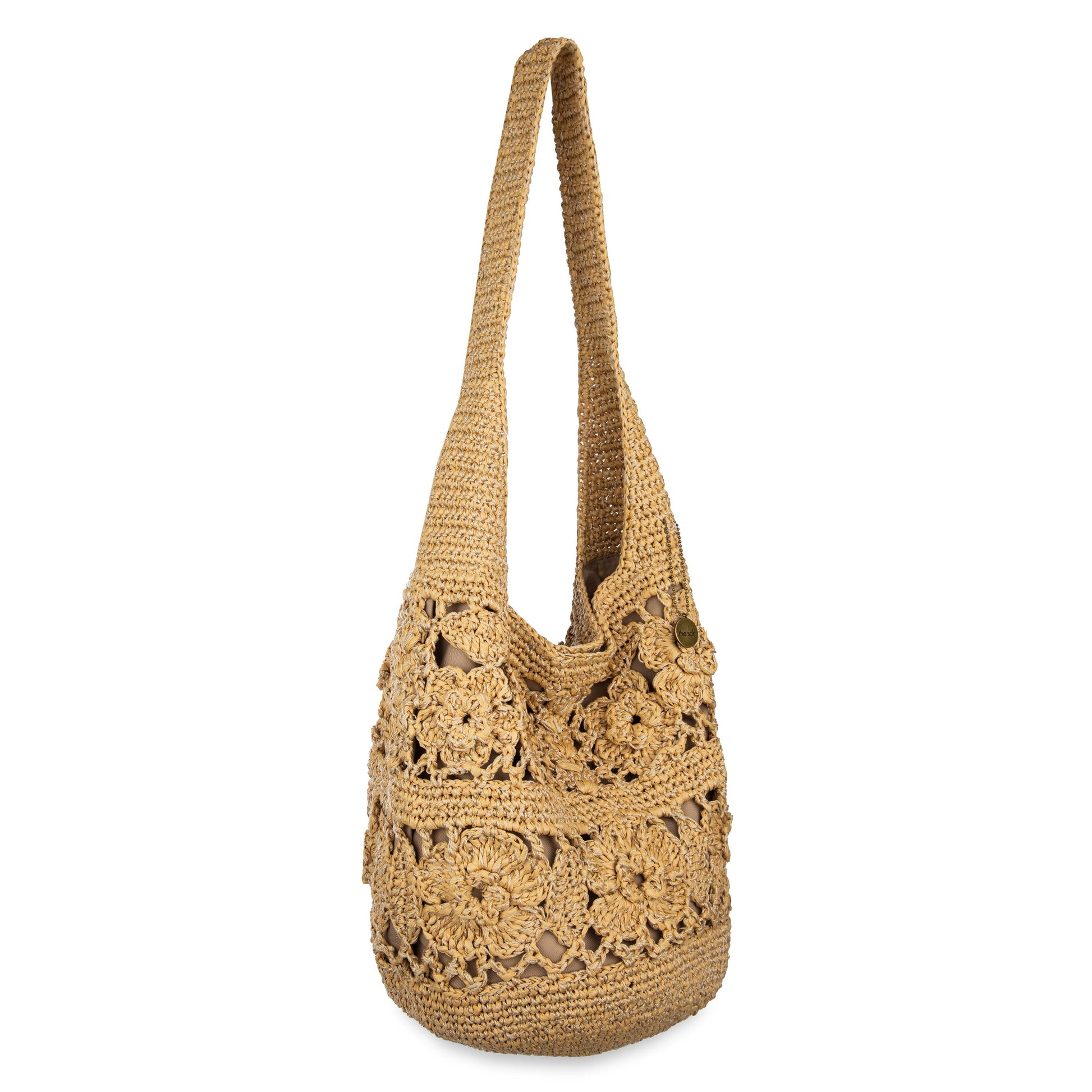 The Sak 120 Hobo Crochet - |Natural Tonal Flower|
