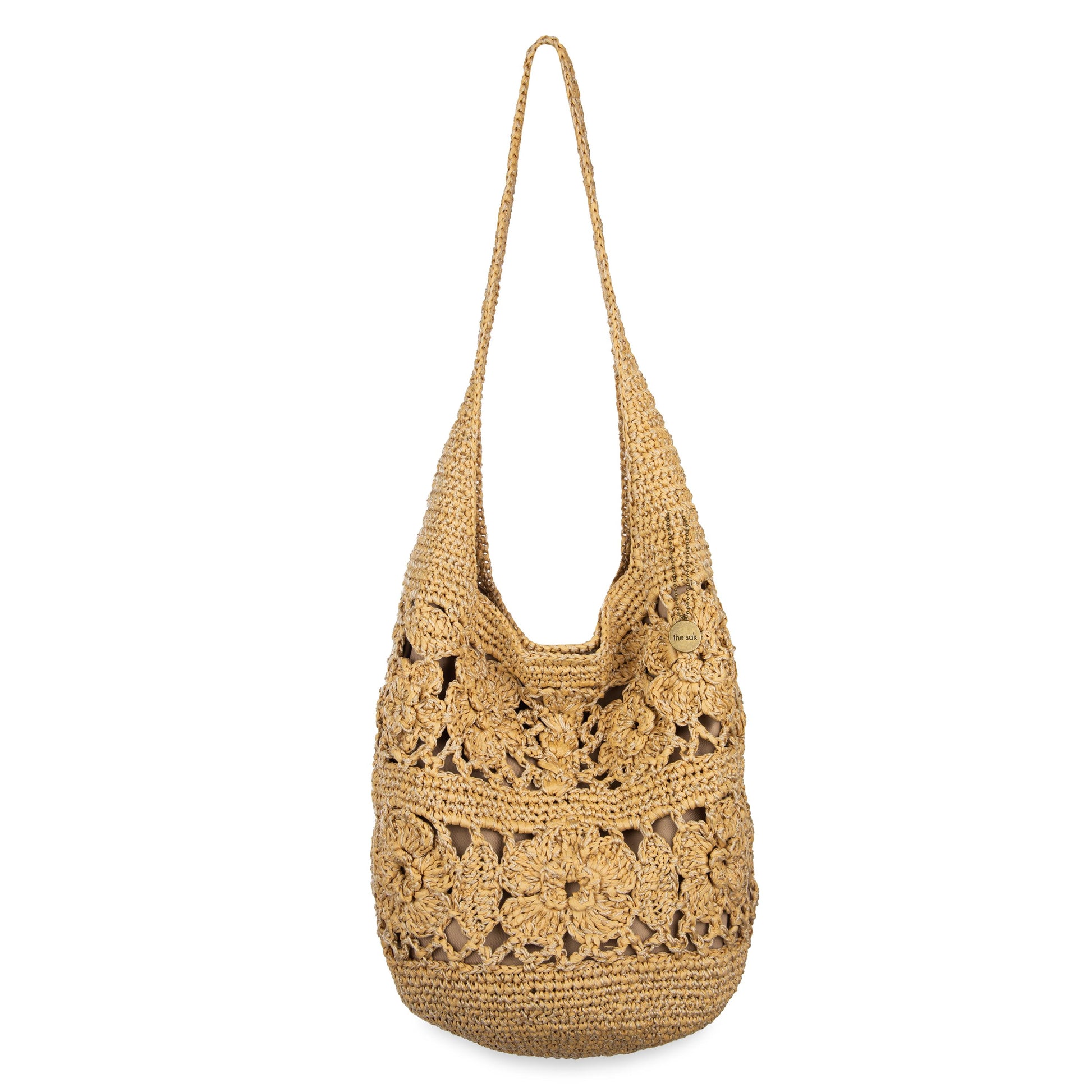 The Sak 120 Hobo Crochet - |Natural Tonal Flower|