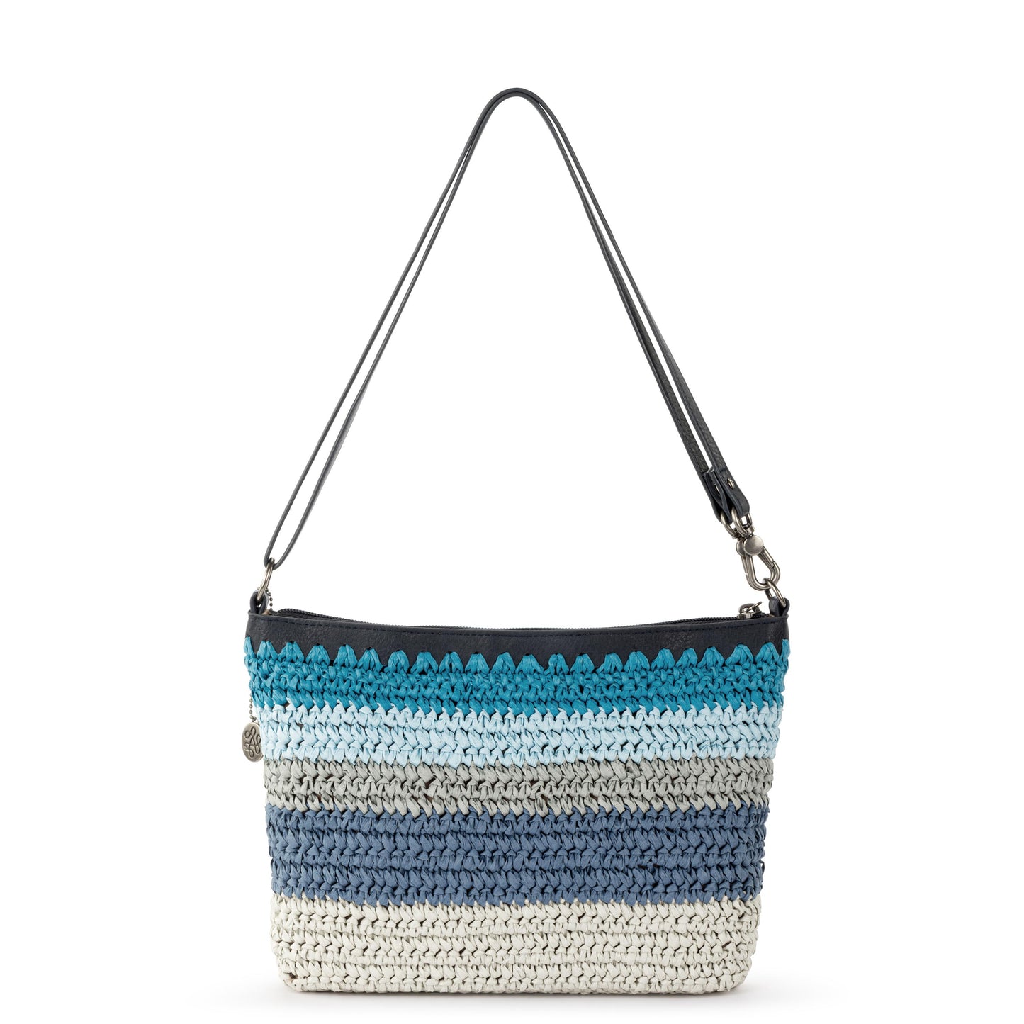 The Sak Lumi Crossbody Straw - Ocean Stripe