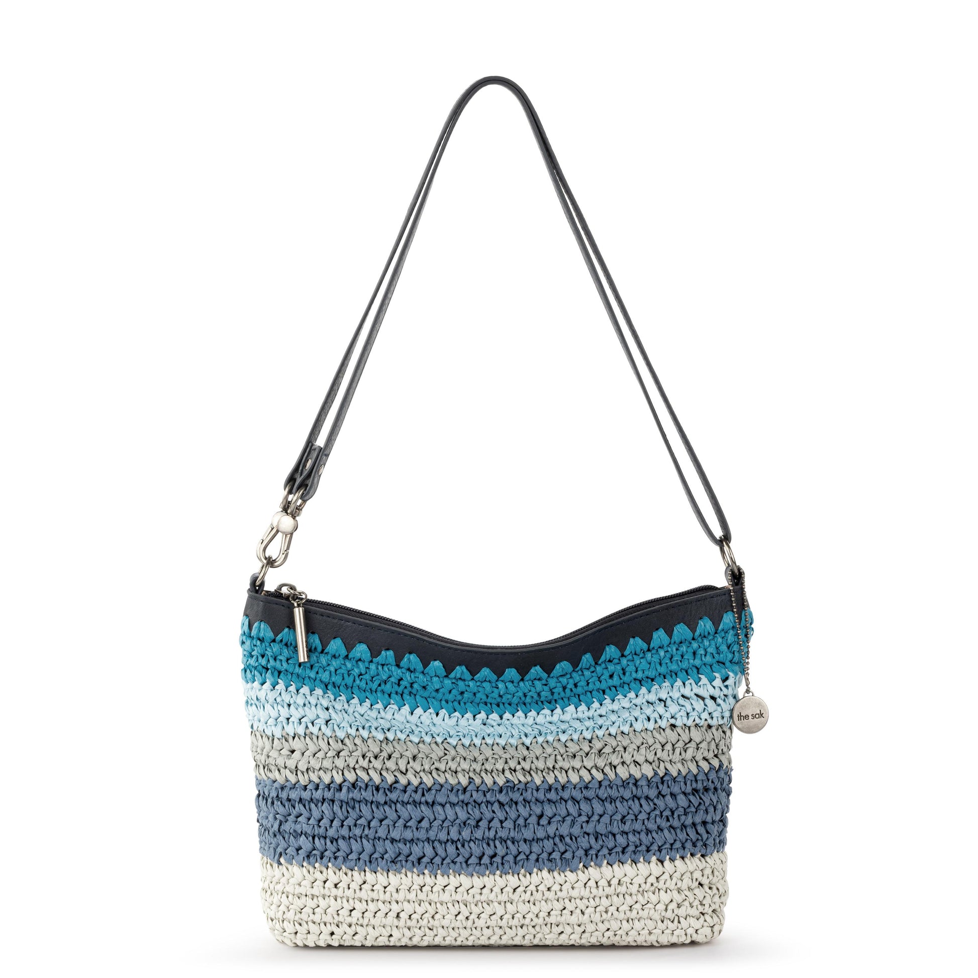 The Sak Lumi Crossbody Straw - Ocean Stripe