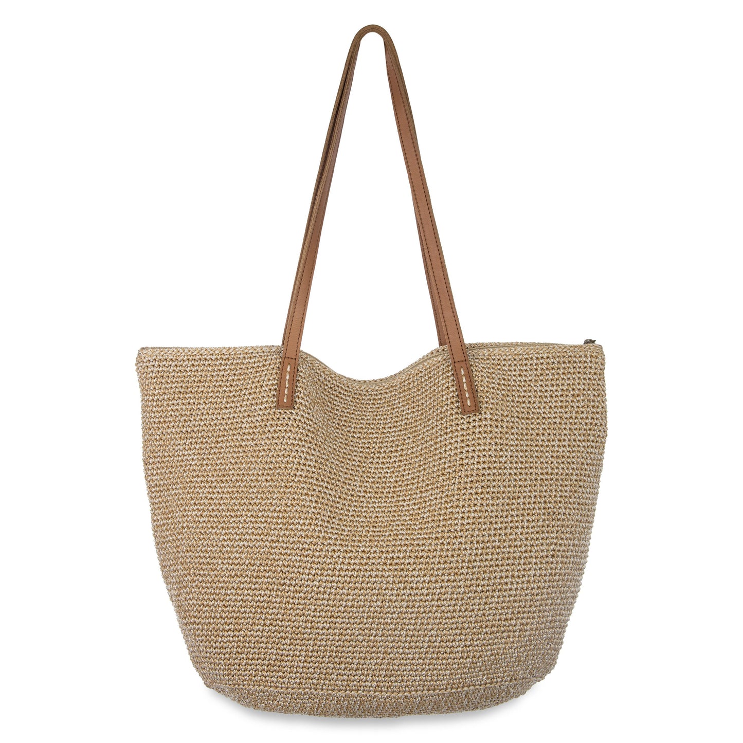 The Sak Faye Large Tote Crochet - Bamboo Static