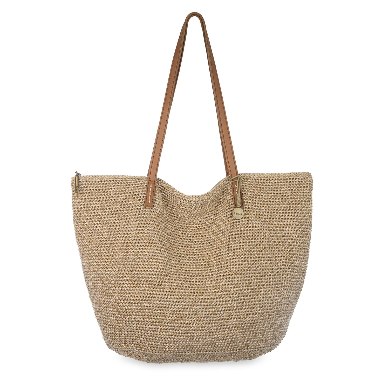 The Sak Faye Large Tote Crochet - Bamboo Static