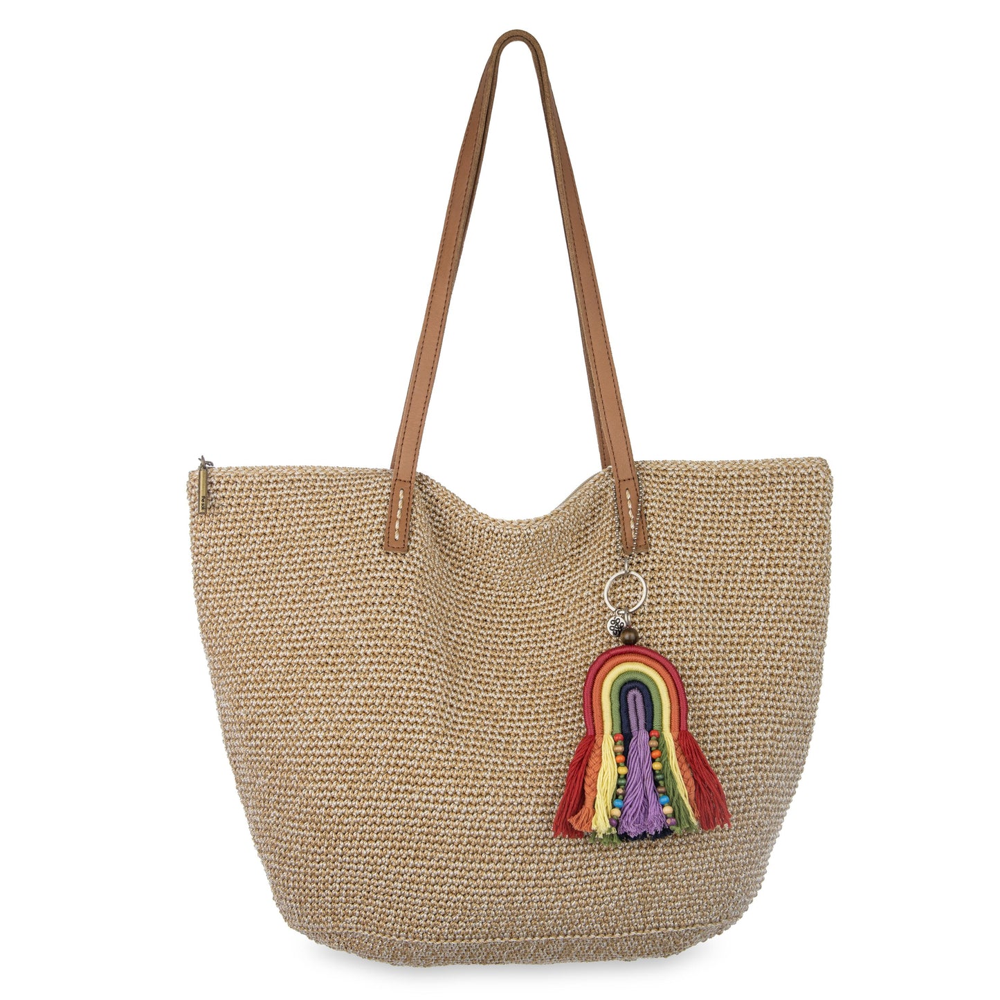 The Sak Faye Large Tote Crochet - Bamboo Static