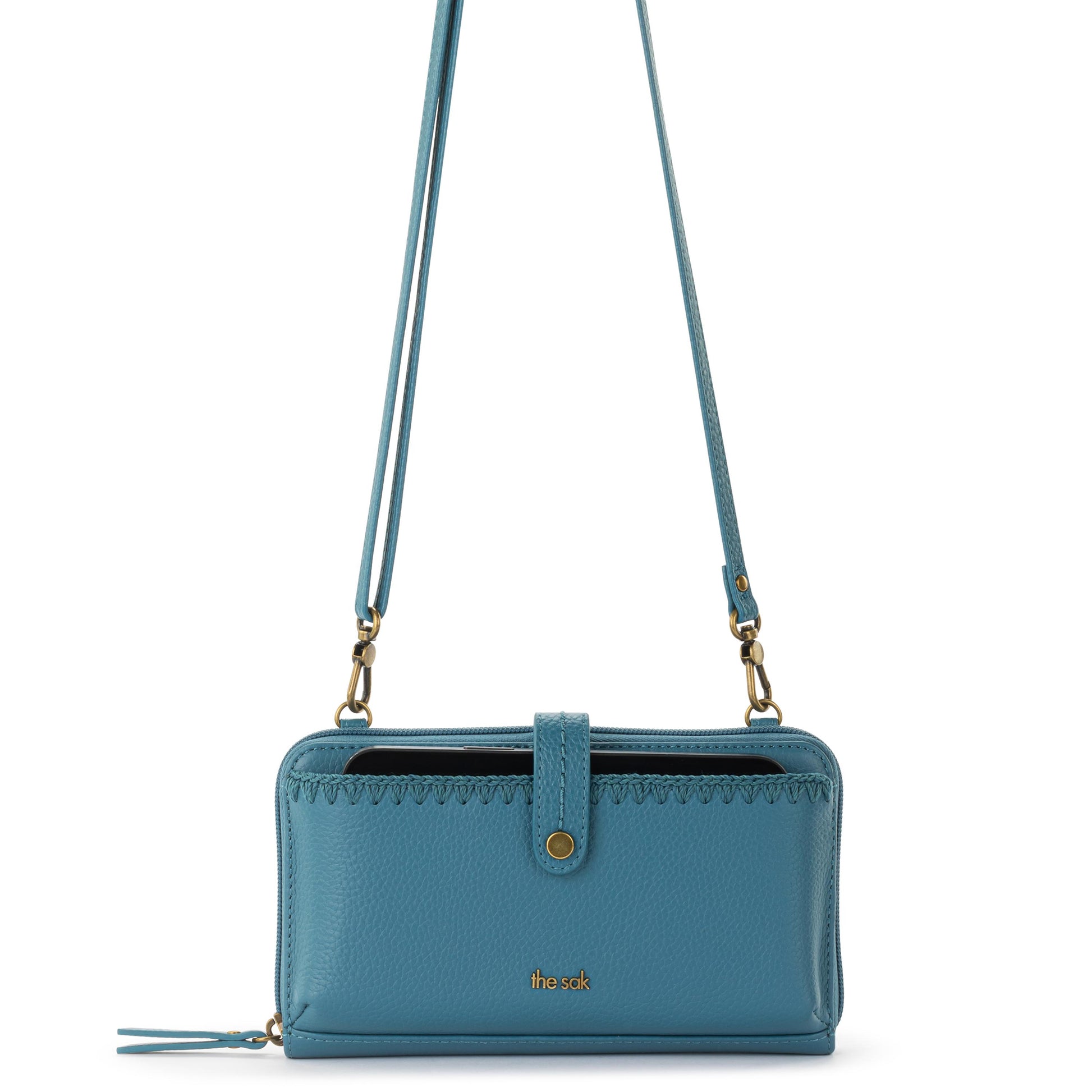 The Sak Iris Large Smartphone Crossbody Leather - |Lagoon|