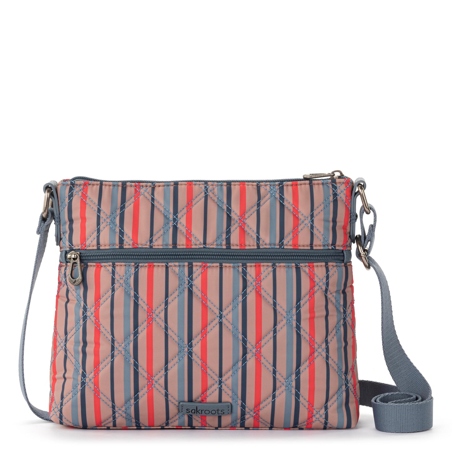 Sakroots Basic Crossbody EcoTwill - Vintage Multi Stripe Diamond Quilted