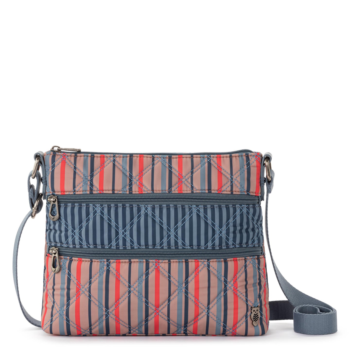 Sakroots Basic Crossbody EcoTwill - Vintage Multi Stripe Diamond Quilted