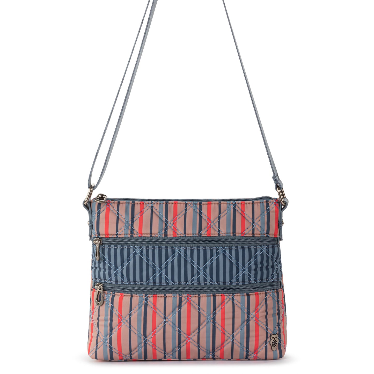 Sakroots Basic Crossbody EcoTwill - Vintage Multi Stripe Diamond Quilted