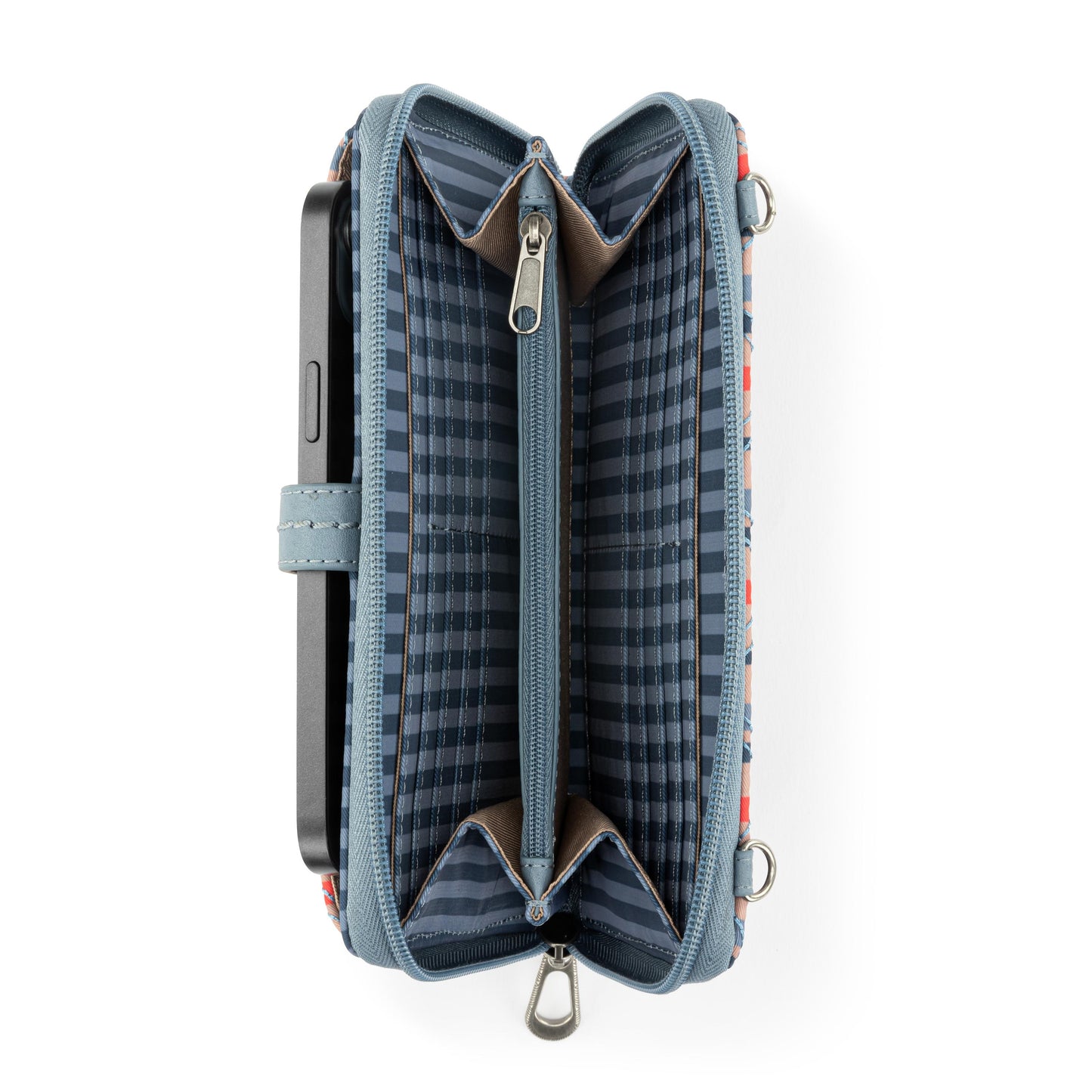 Sakroots Large Smartphone Crossbody EcoTwill - |Vintage Multi Stripe Diamond Quilted|