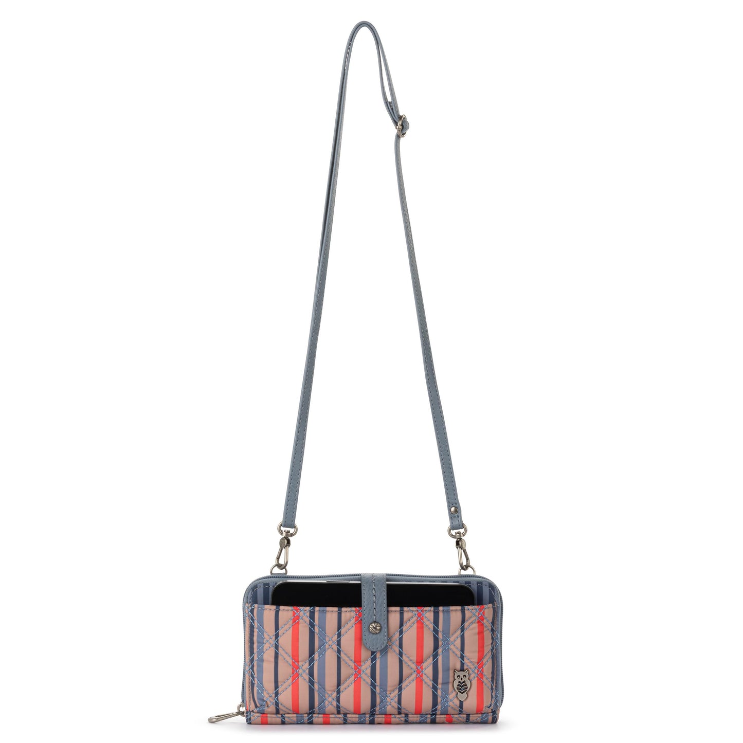 Sakroots Large Smartphone Crossbody EcoTwill - |Vintage Multi Stripe Diamond Quilted|
